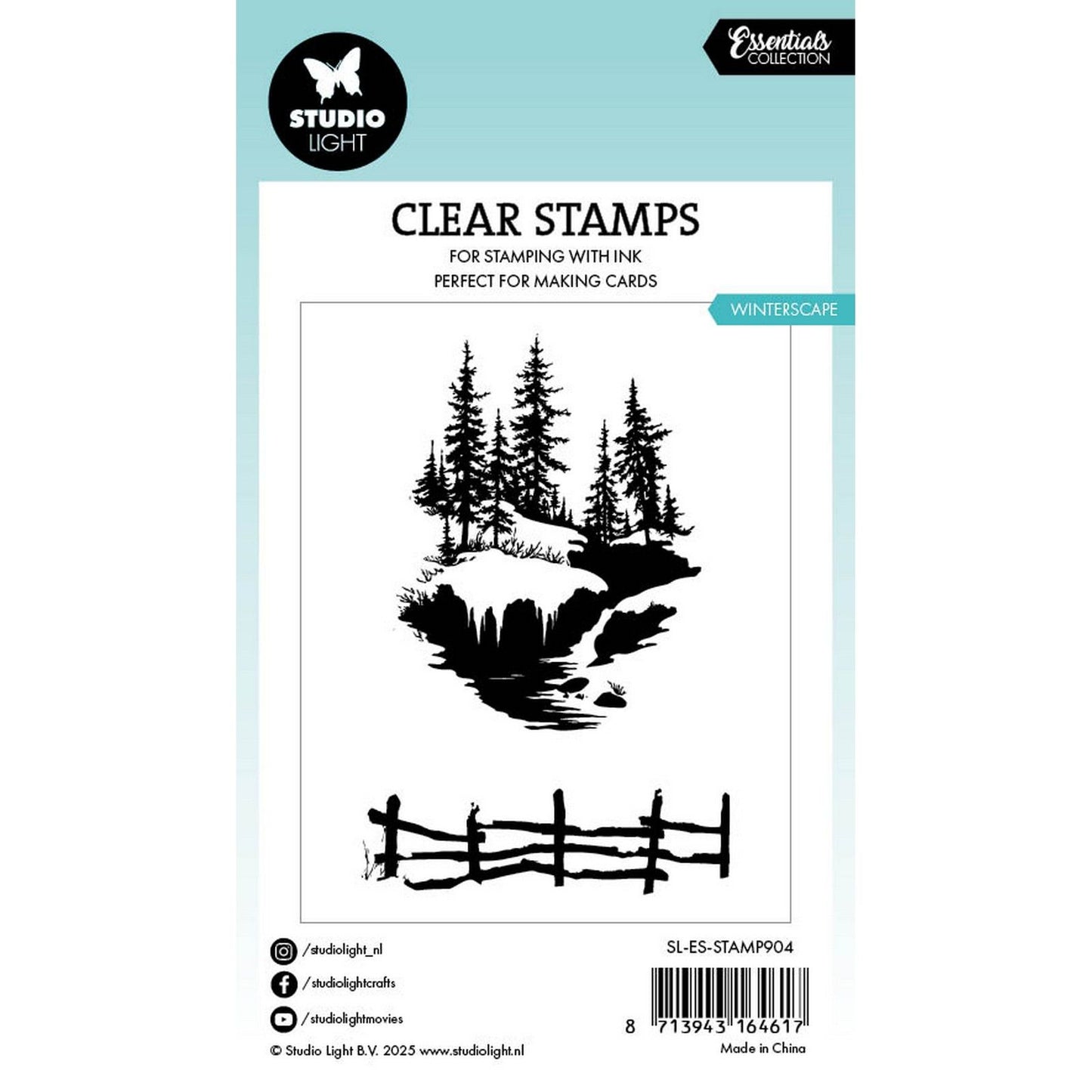 Lampe de studio • tampon transparent Essentiels du paysage hivernal 57x86x3mm 2 pièces