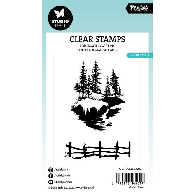 Lampe de studio • tampon transparent Essentiels du paysage hivernal 57x86x3mm 2 pièces