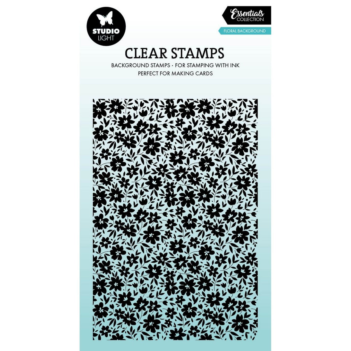 Lumière de studio • Essentiels, tampon transparent, fond de fleur