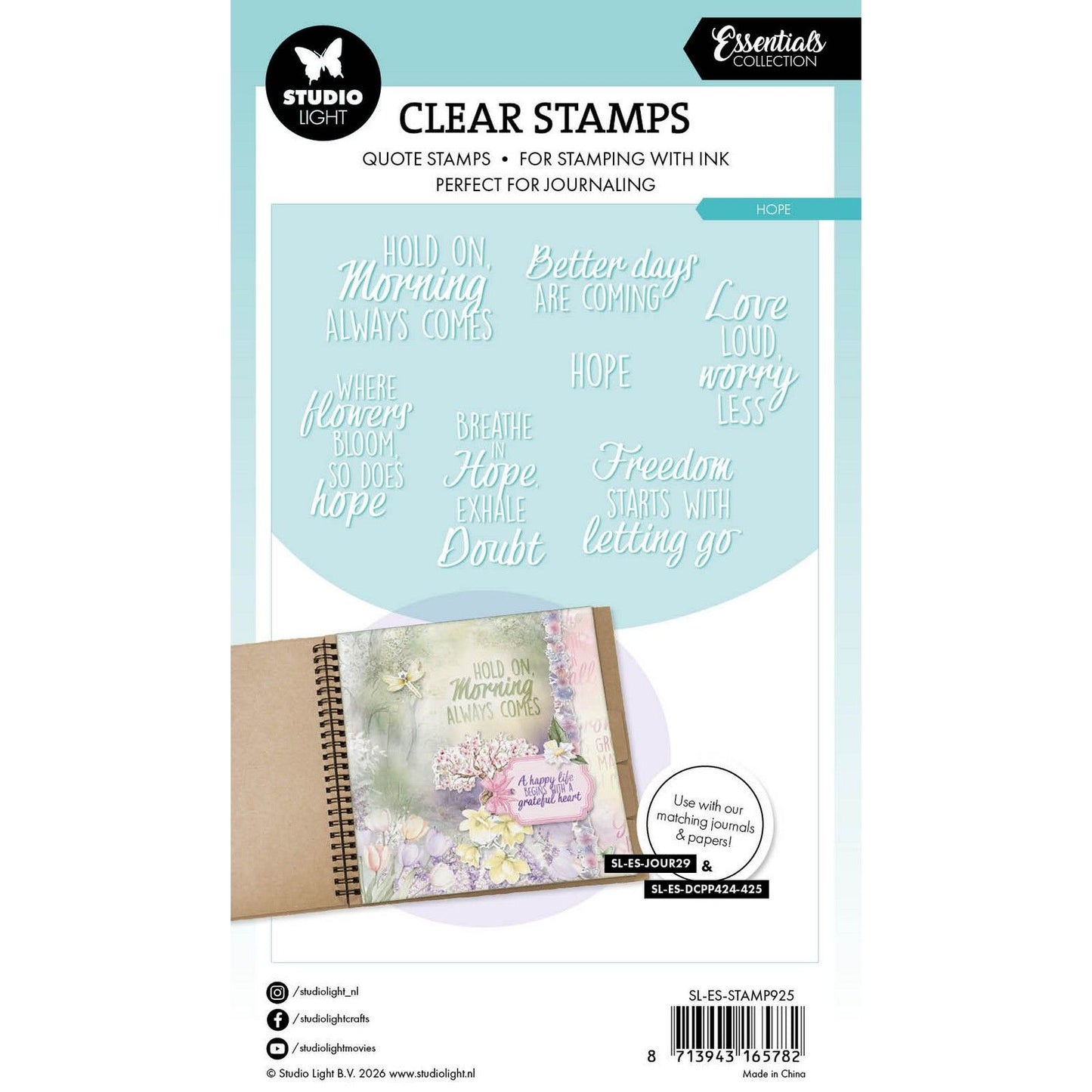 Studio Light • Essentiels, tampons transparents, citations, espoir