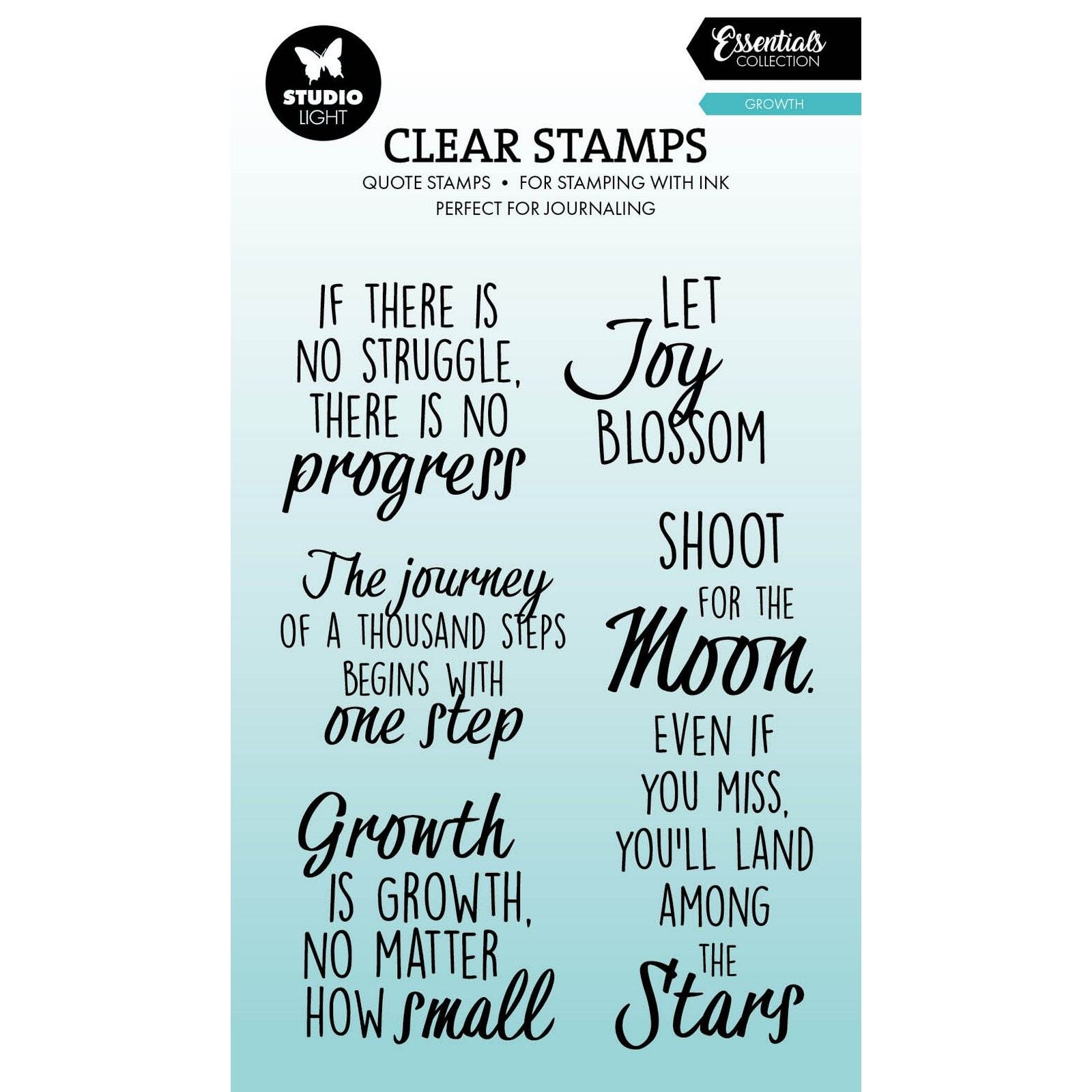 Studio Light • Essentials Clear Stamp Citations Croissance
