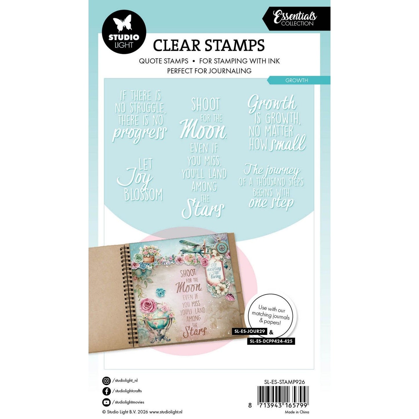 Studio Light • Essentials Clear Stamp Citations Croissance
