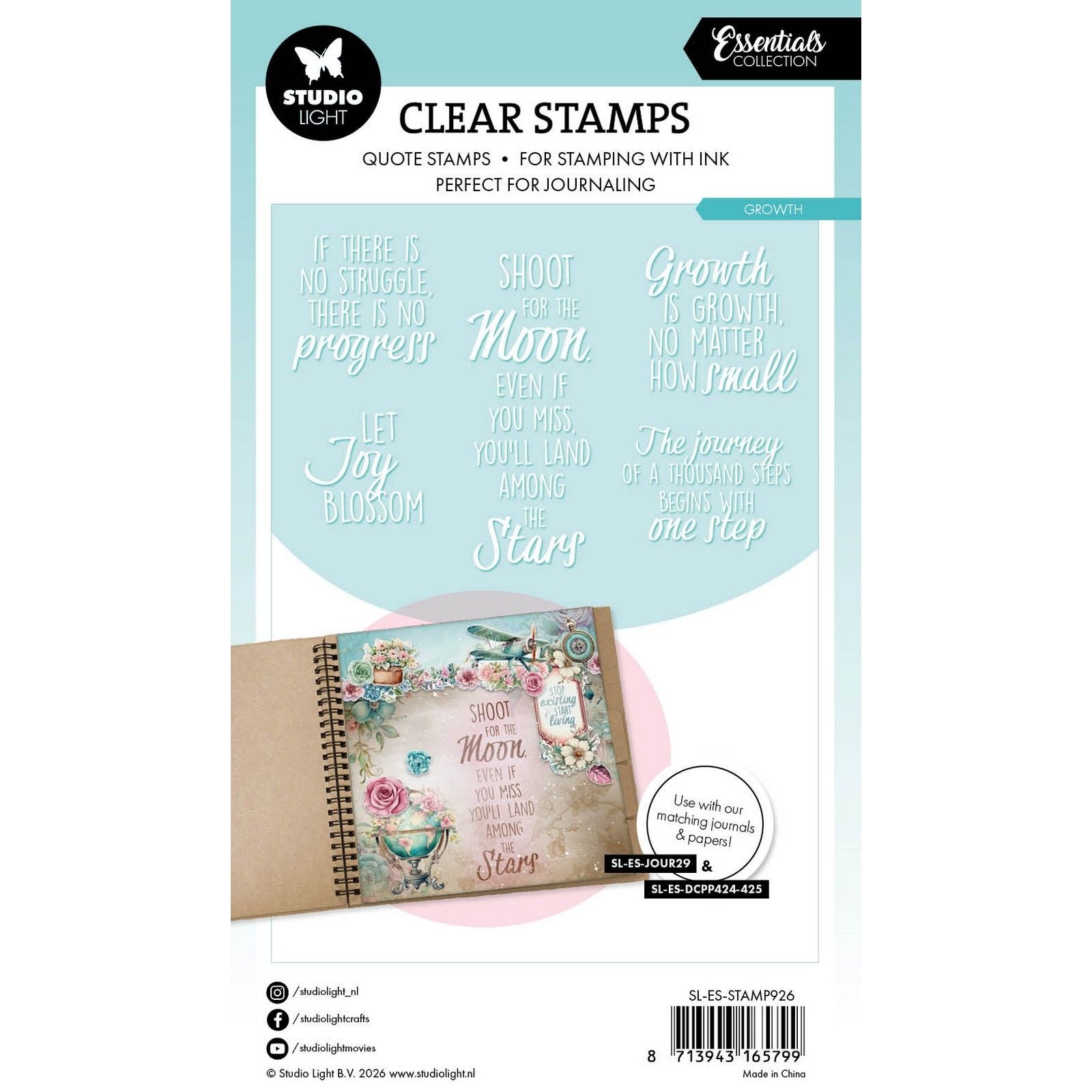 Studio Light • Essentials Clear Stamp Citations Croissance