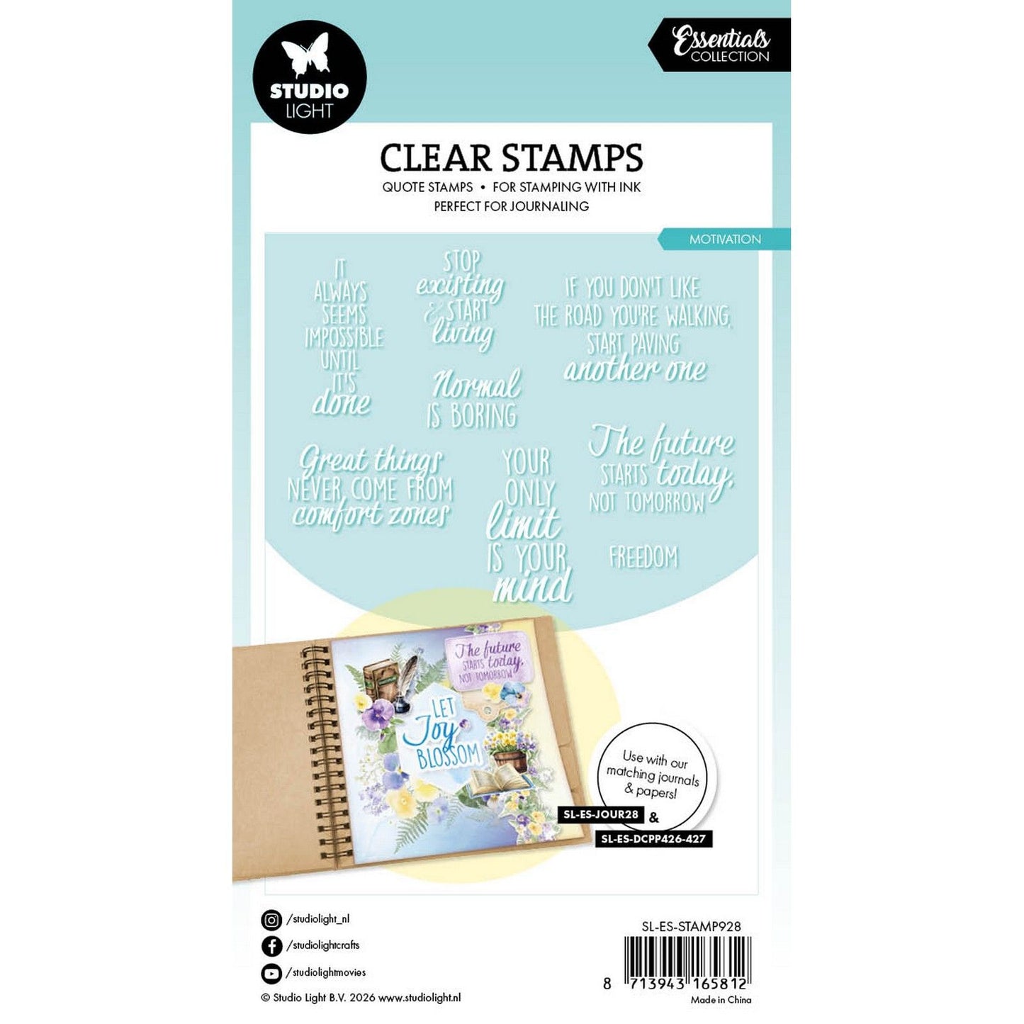 Studio Light • Essentiels, tampons transparents, citations, motivation