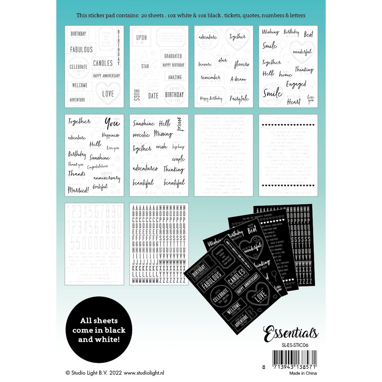 Studio Light – autocollants essentiels pour bloquer les sentiments
