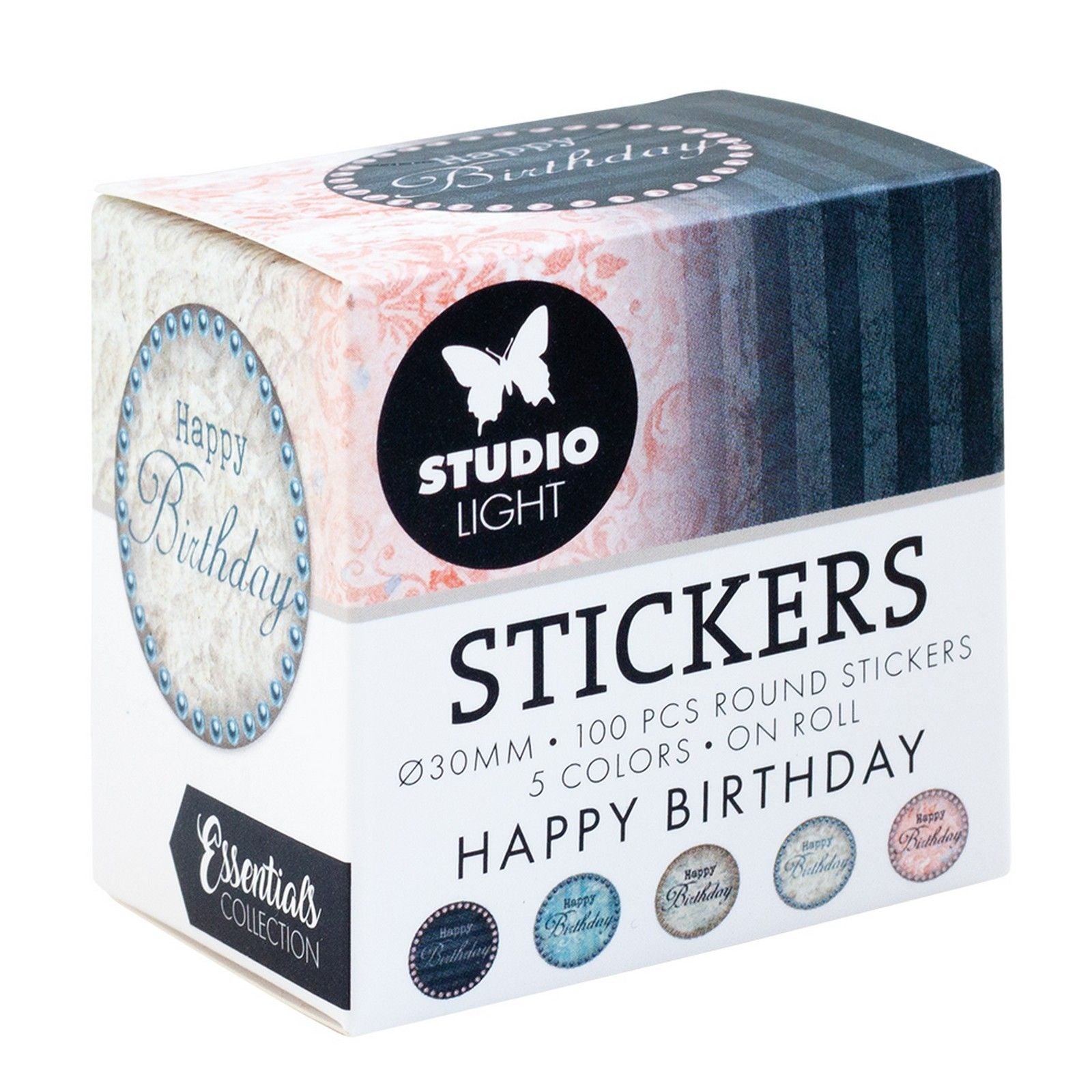 Studio light • essentials autocollants ø30mm joyeux anniversaire