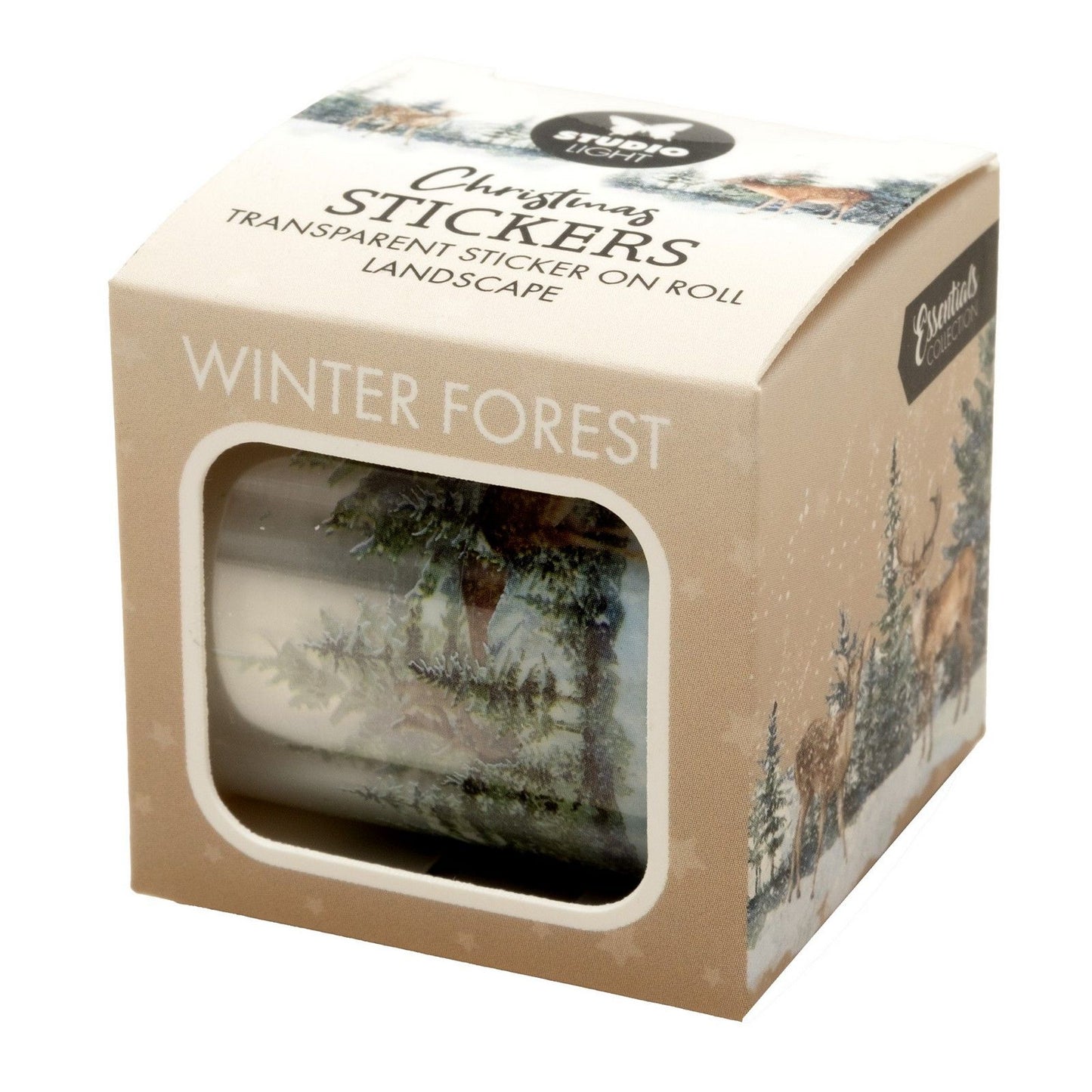 Studio Light • Autocollants transparents essentiels au pays des merveilles hivernales en rouleau