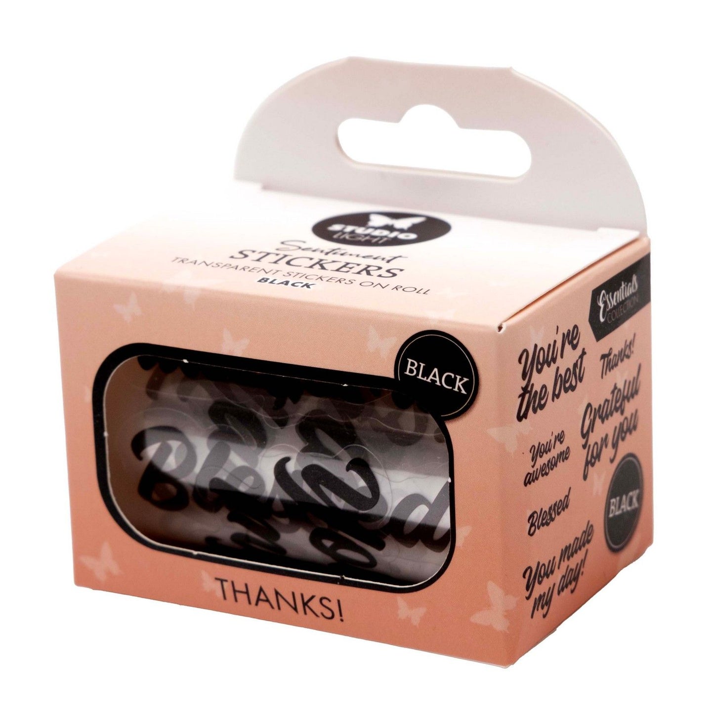 Studio Light • Essentials autocollants transparents noirs merci !