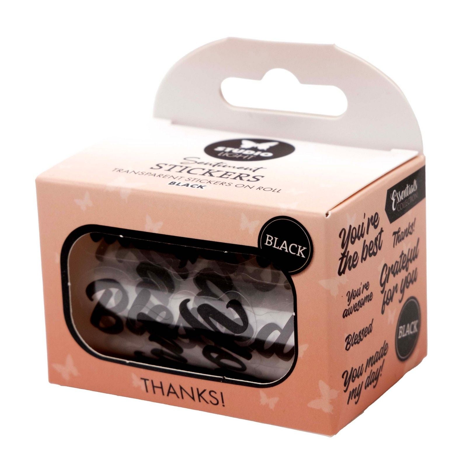 Studio Light • Essentials autocollants transparents noirs merci !