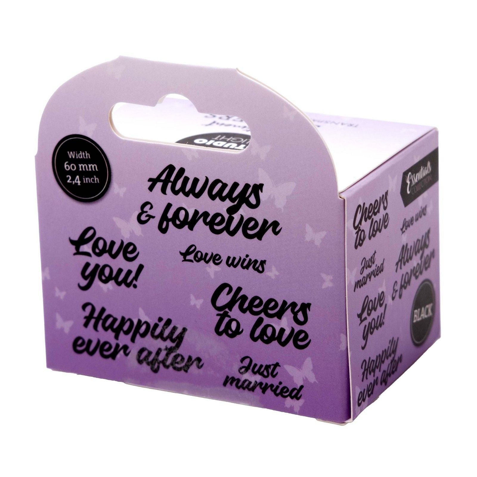 Studio Light • Autocollants transparents essentiels noirs, Happy Ever After