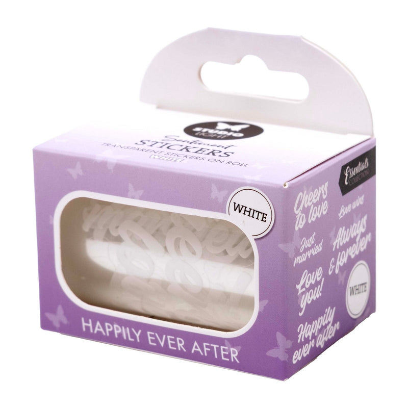 Studio Light • Autocollants transparents Essentials blancs, Happy Ever After