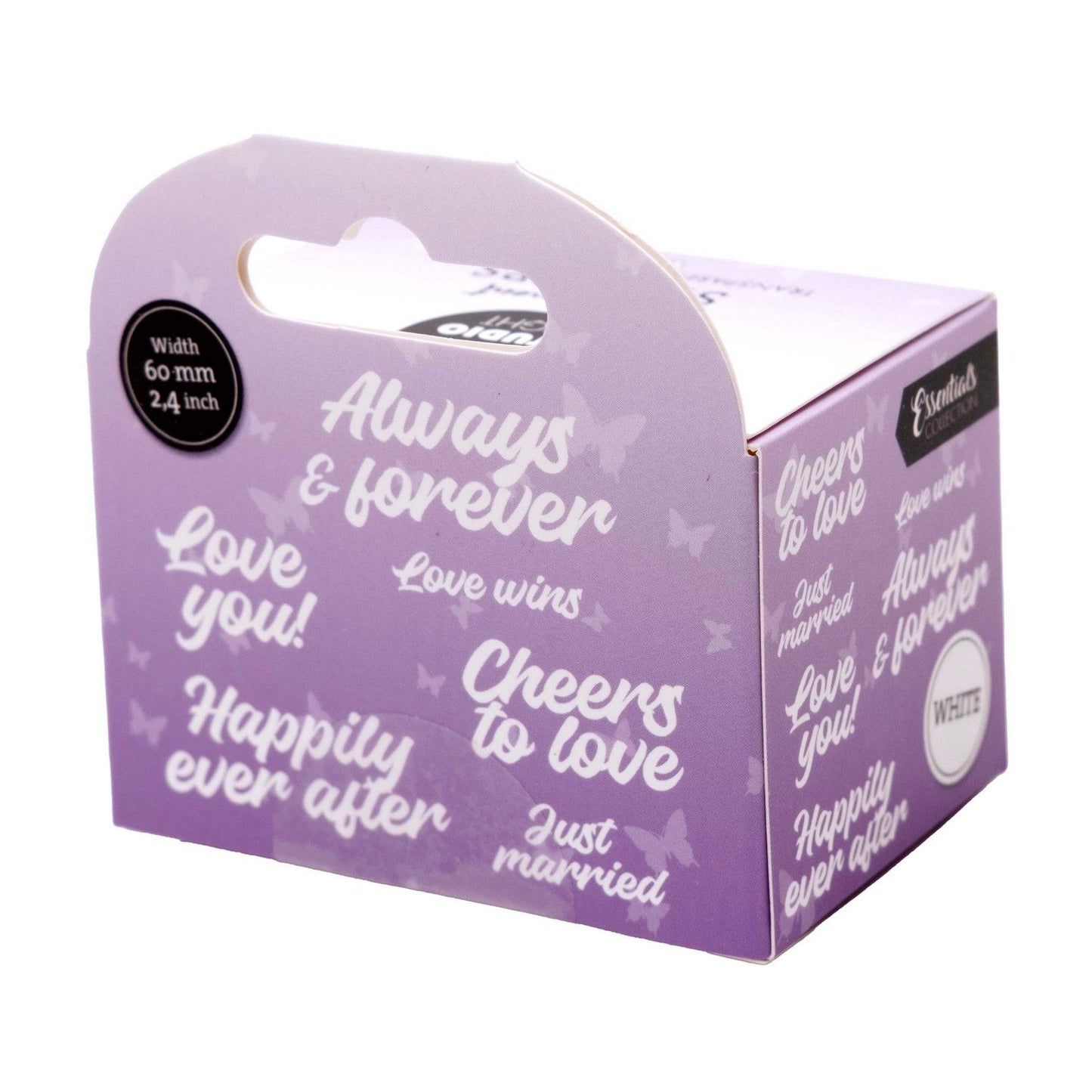 Studio Light • Autocollants transparents Essentials blancs, Happy Ever After