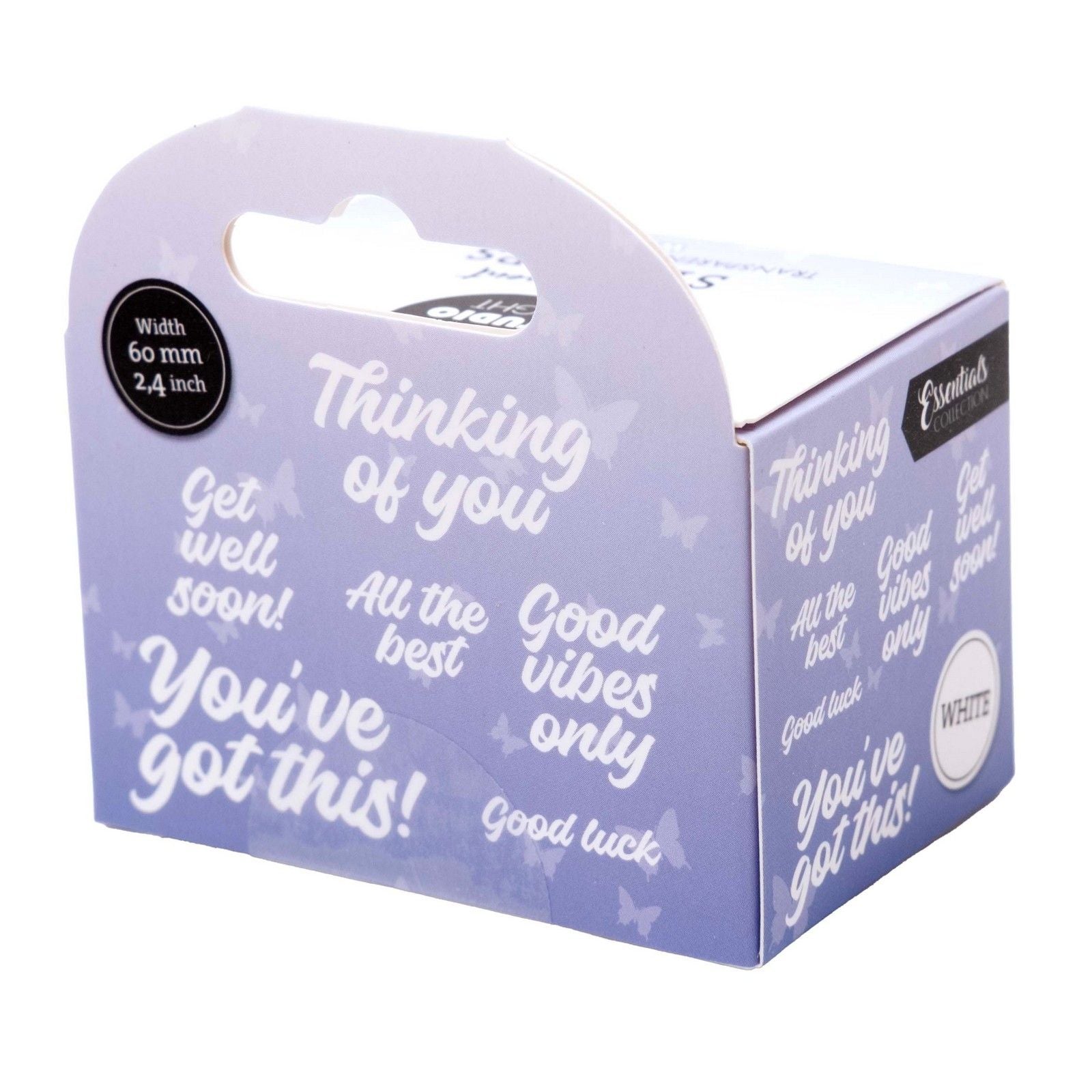 Studio Light • Essentials autocollants transparents blancs, bonne chance