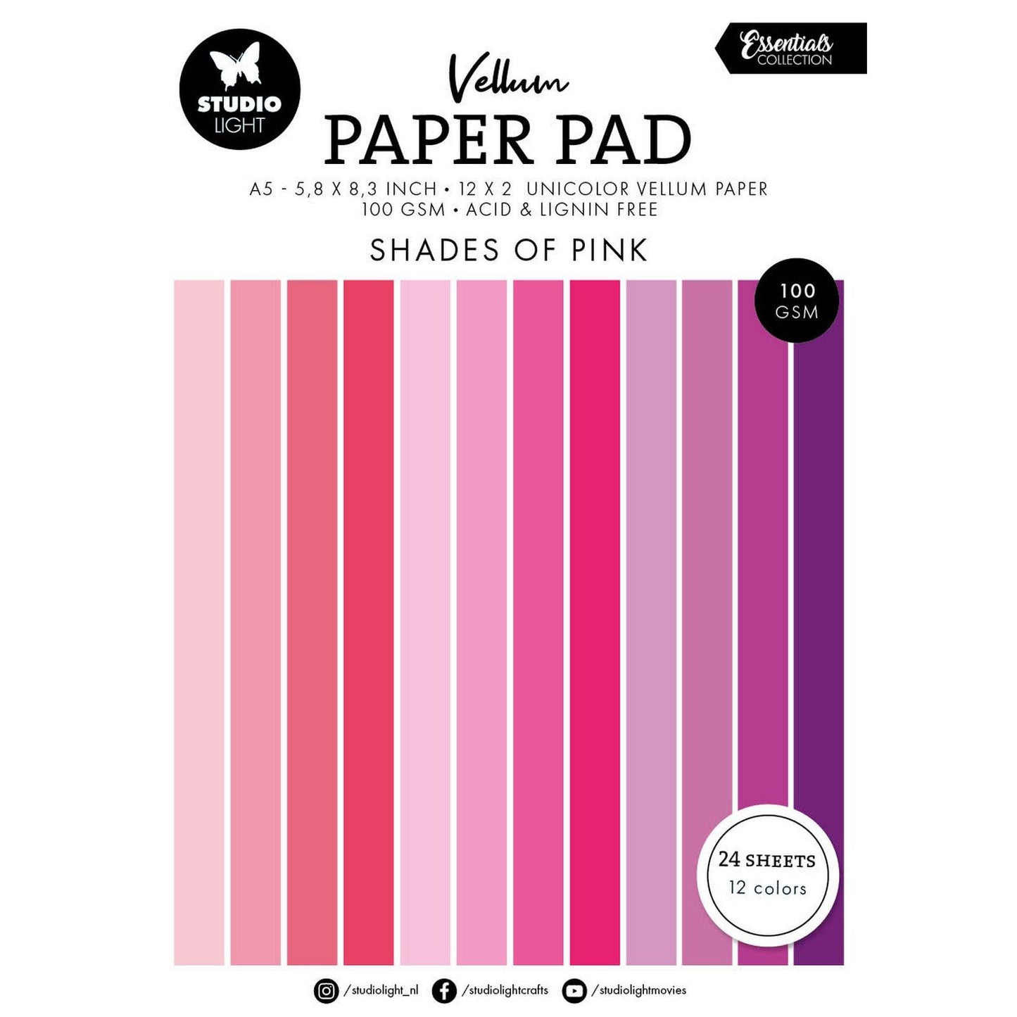 Studio light • bloc de papier vélin essentiel papier uni