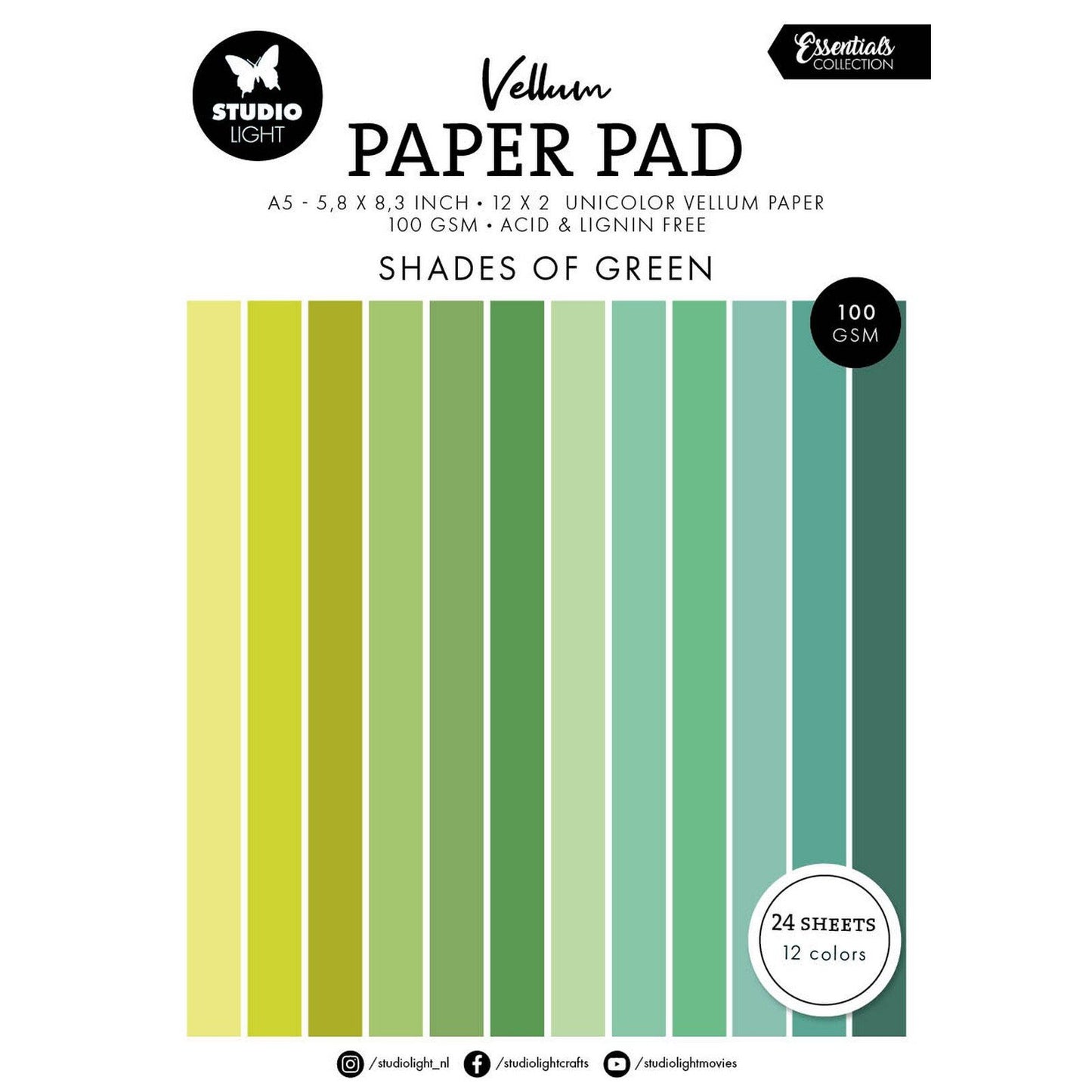 Studio light • bloc de papier vélin essentiel papier uni