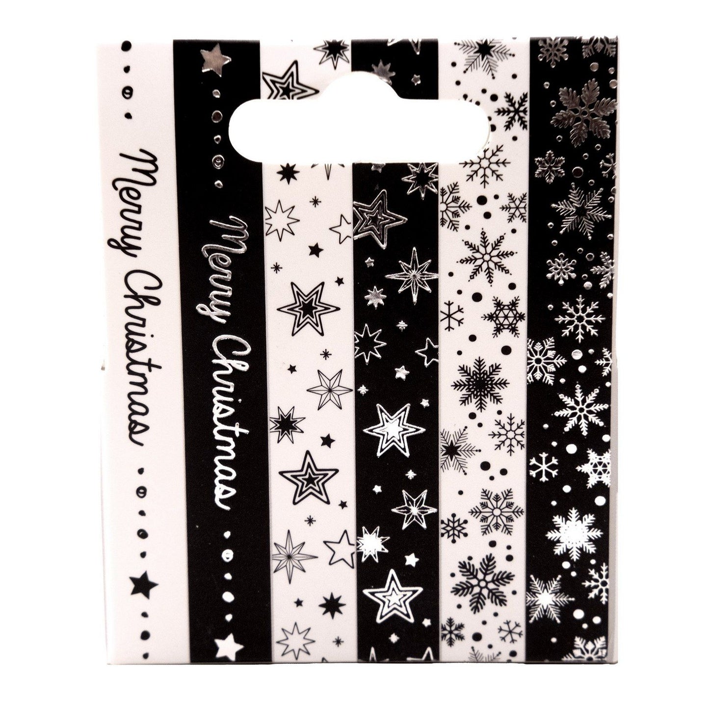 Studio Light • Essentials Washi Tape Noir Blanc Anglais Argent