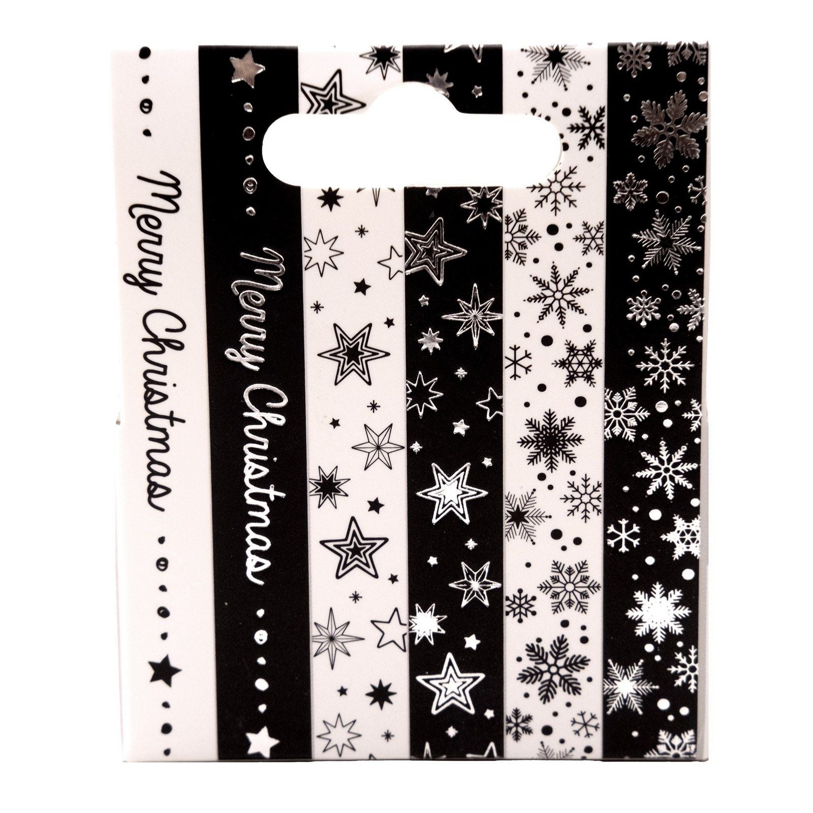 Studio Light • Essentials Washi Tape Noir Blanc Anglais Argent