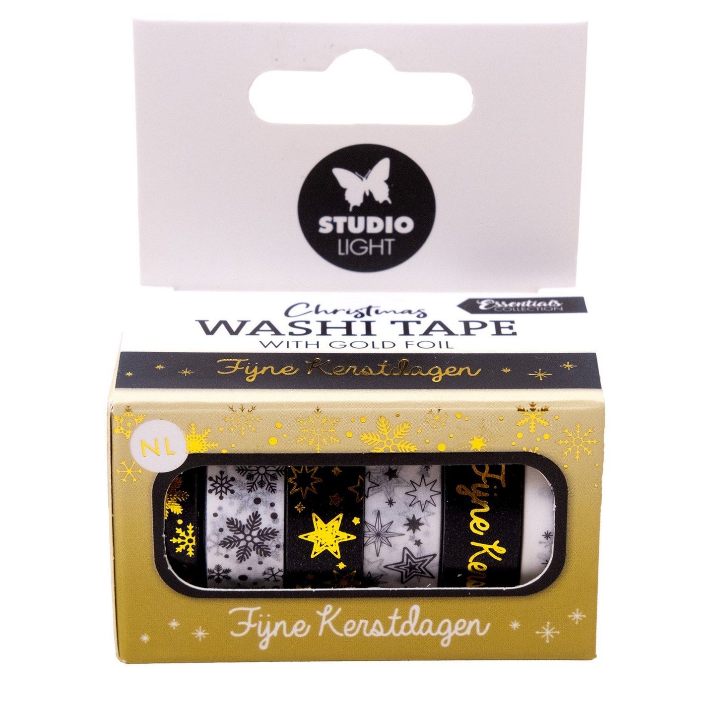 Studio Light • Essentials Washi Tape Noir Blanc Nl Or
