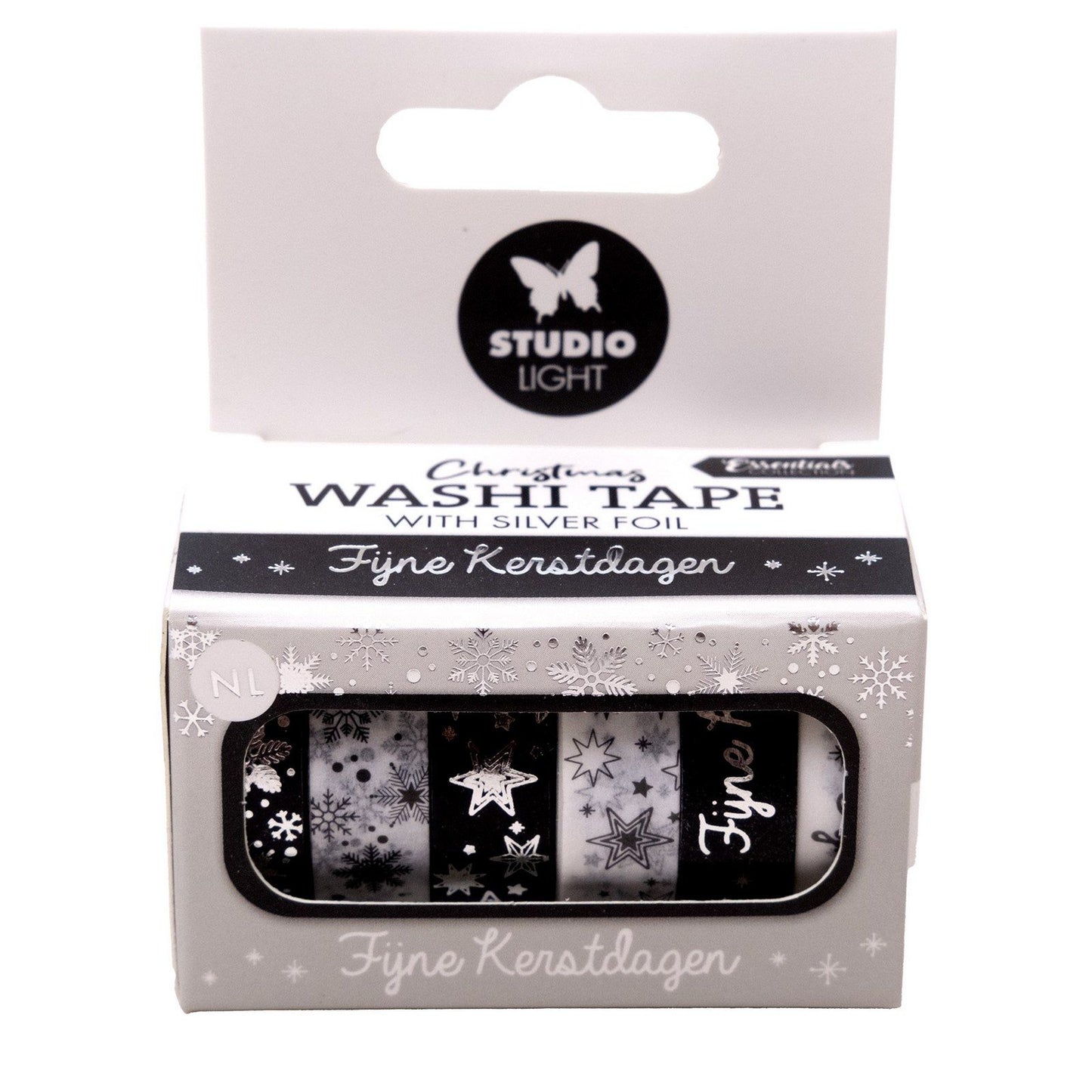 Studio Light • Essentials Washi Tape Noir Blanc Nl Argent