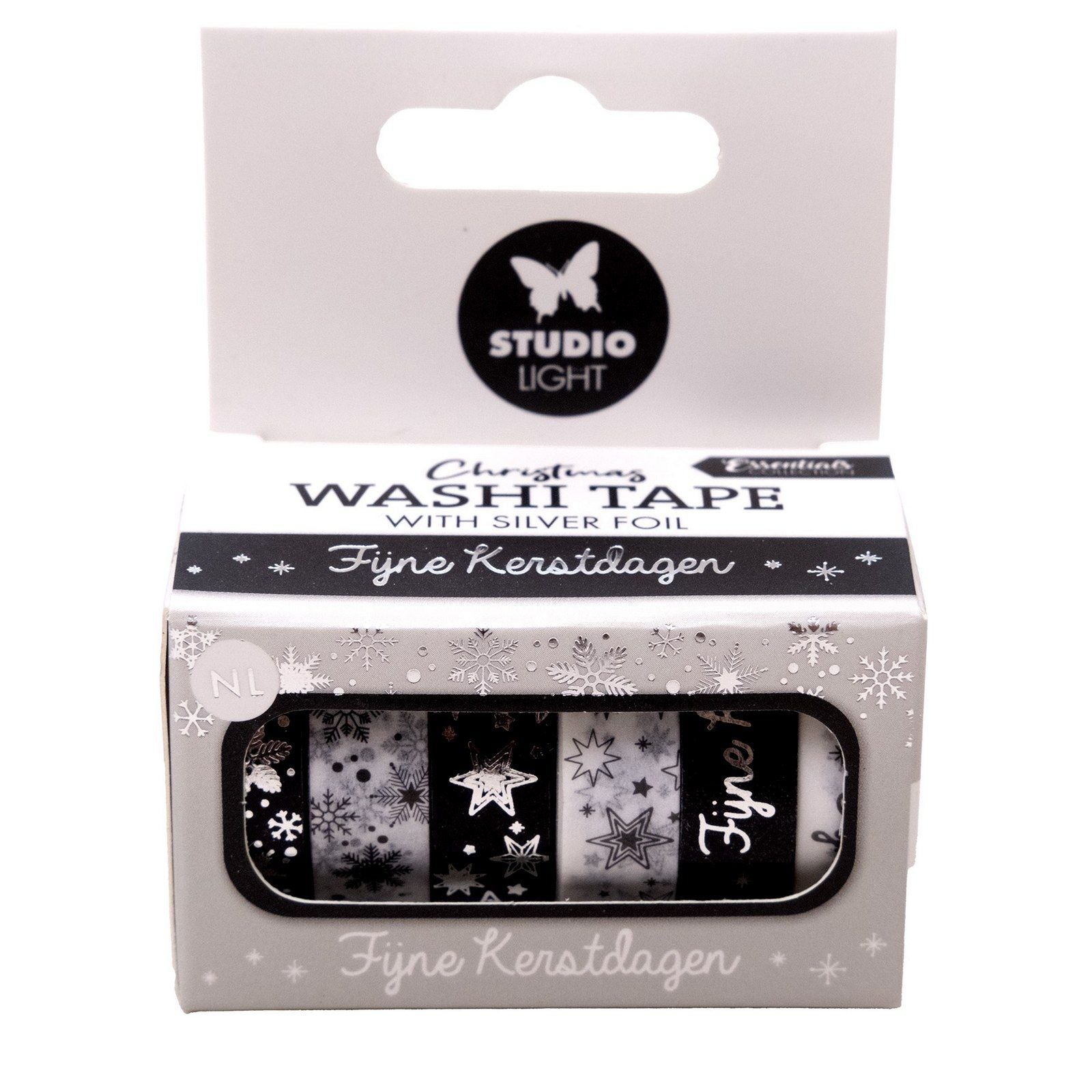 Studio Light • Essentials Washi Tape Noir Blanc Nl Argent
