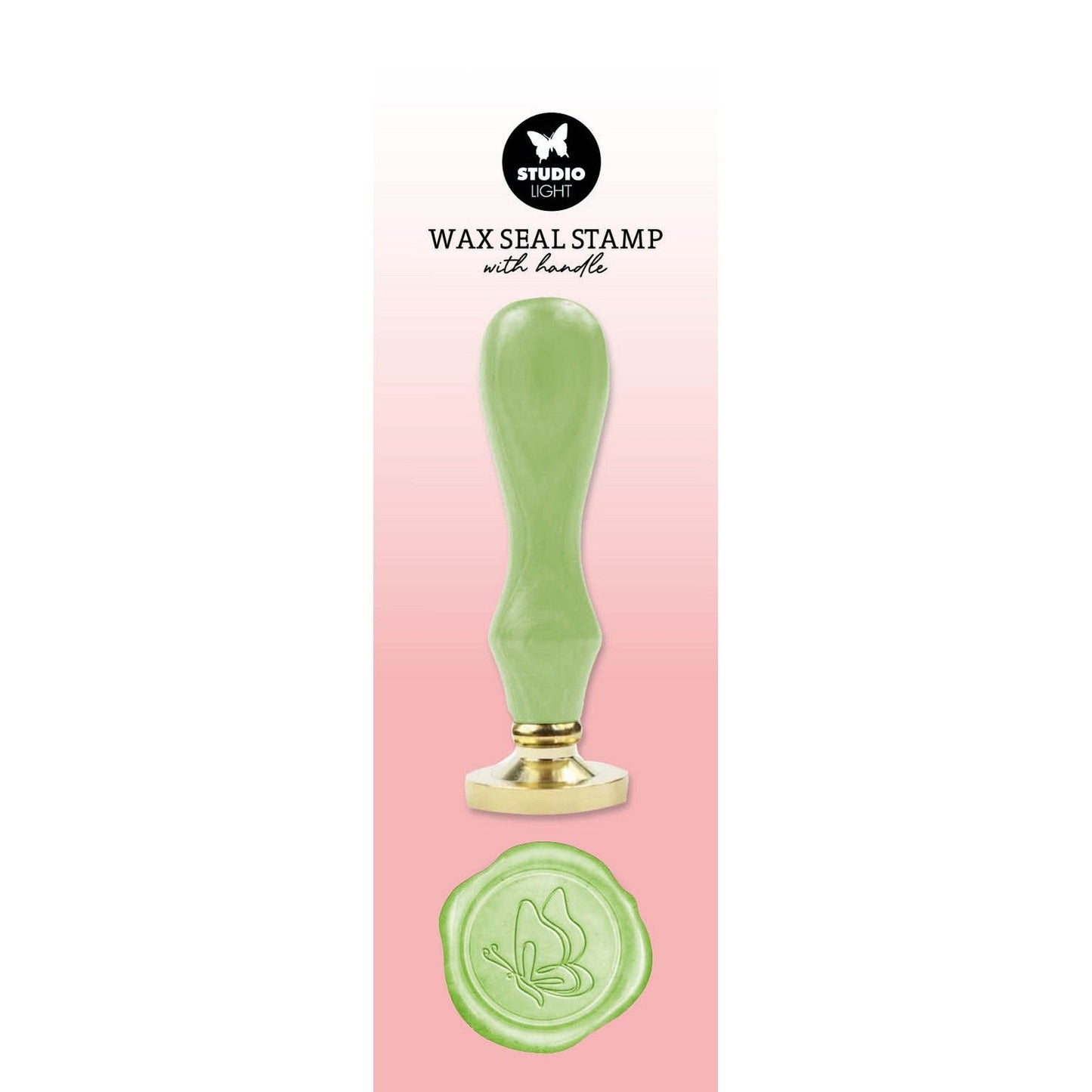 Studio light • outils essentiels tampon de cire avec poignée papillon vert