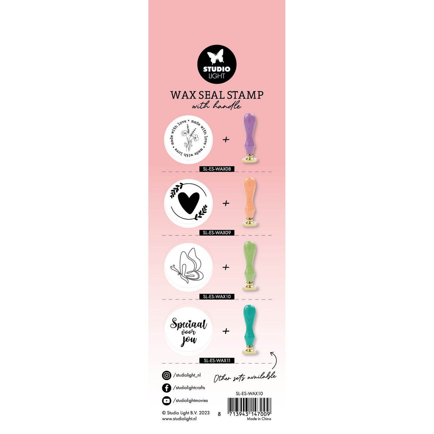 Studio light • outils essentiels tampon de cire avec poignée papillon vert