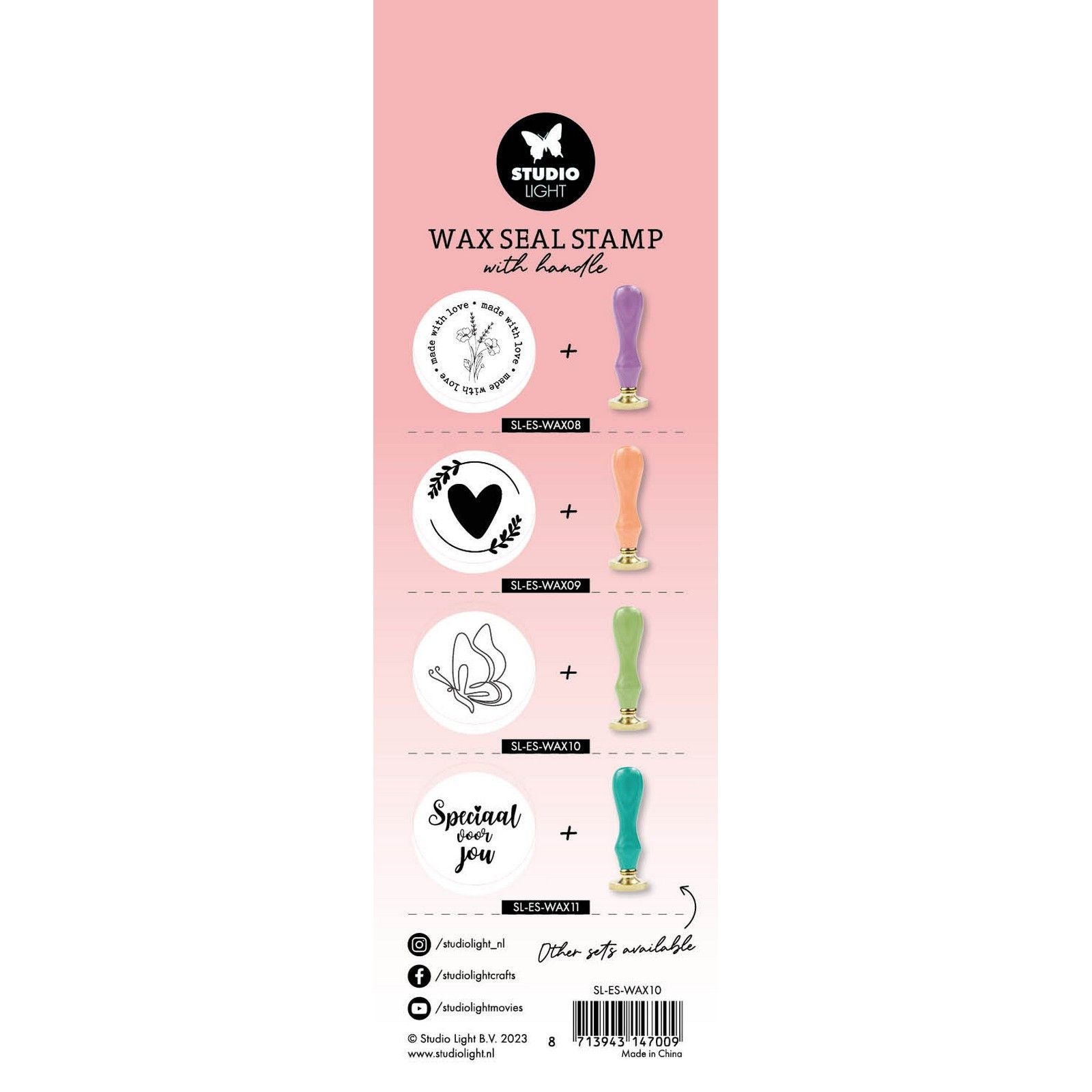 Studio light • outils essentiels tampon de cire avec poignée papillon vert