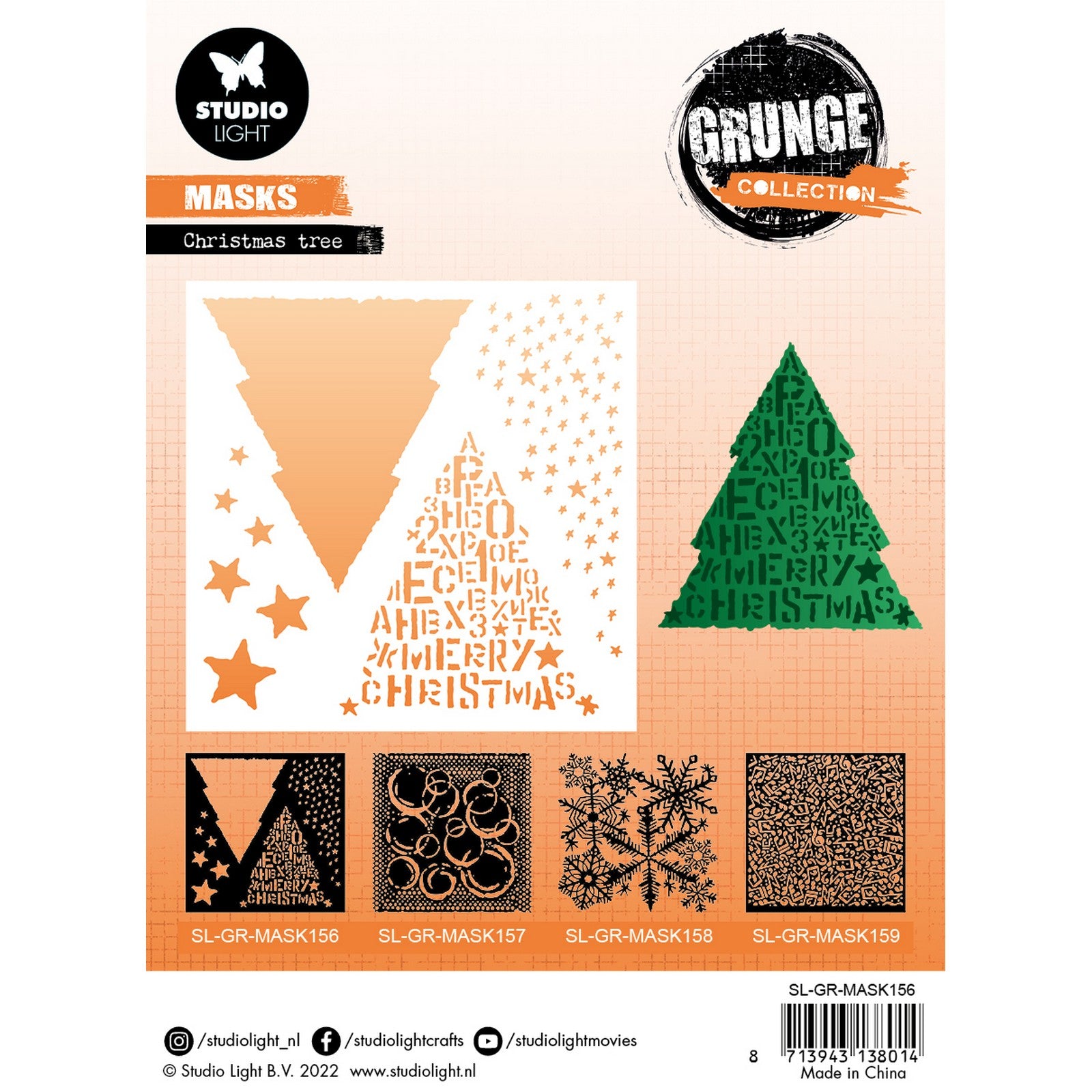 Studio light • masque de collection grunge sapin de Noël