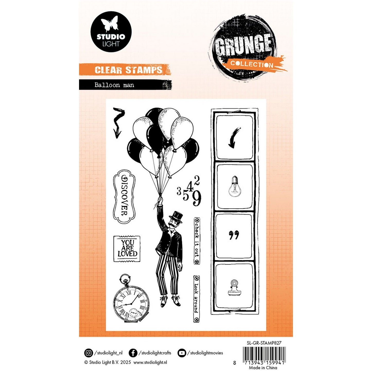 Studio light • collection grunge tampon clair ballon homme