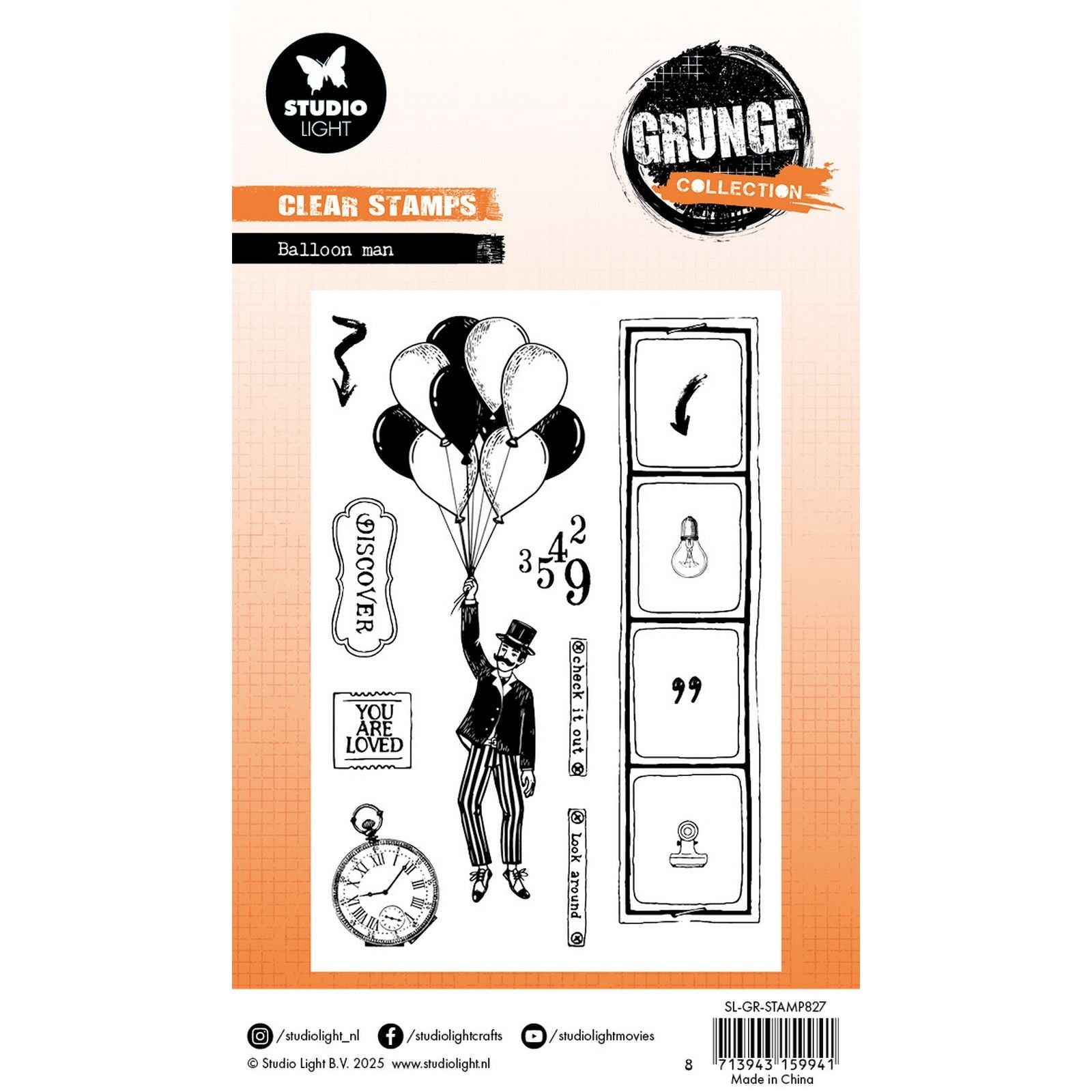 Studio light • collection grunge tampon clair ballon homme