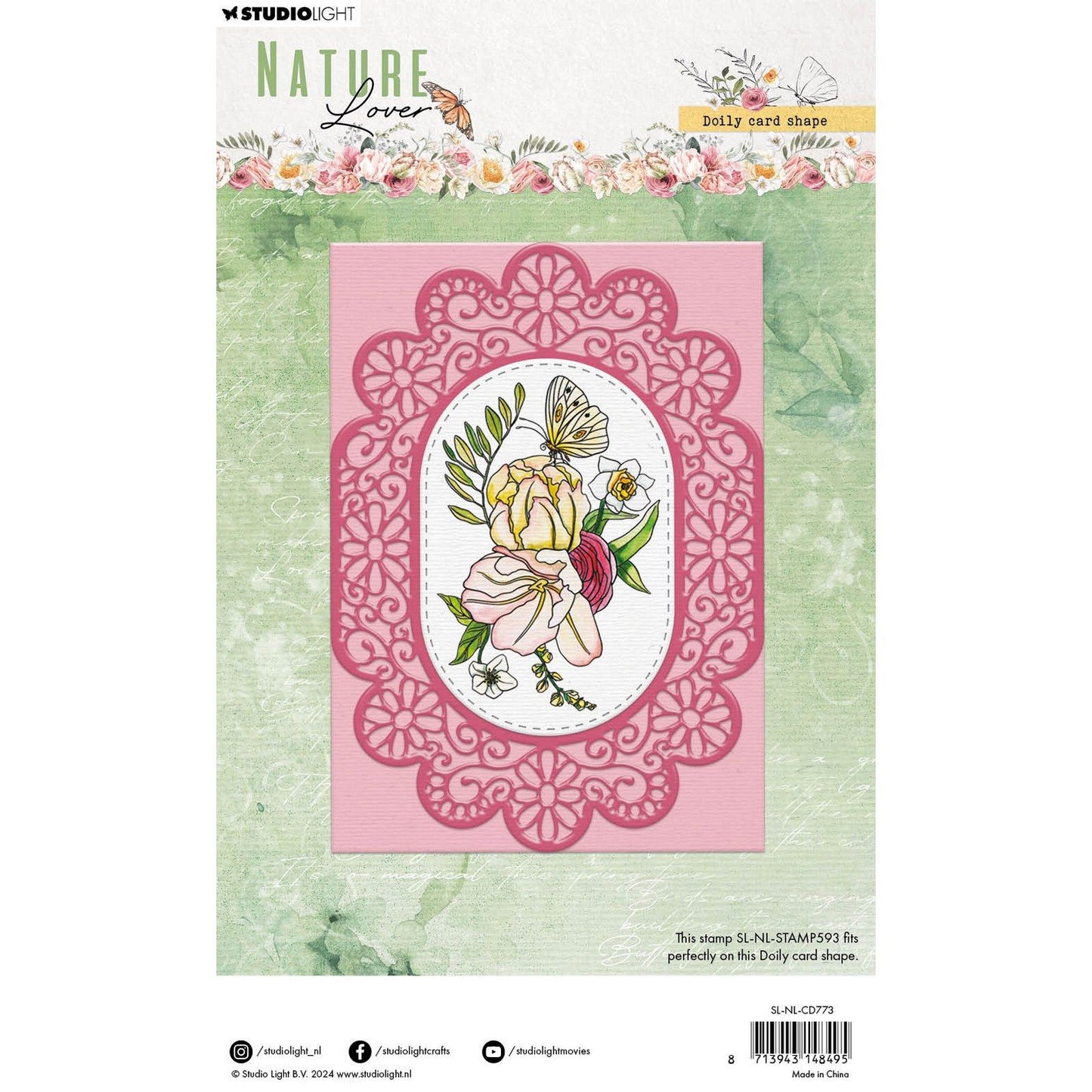 Studio Light • Matrices de découpe pour amoureux de la nature en forme de carte de napperon