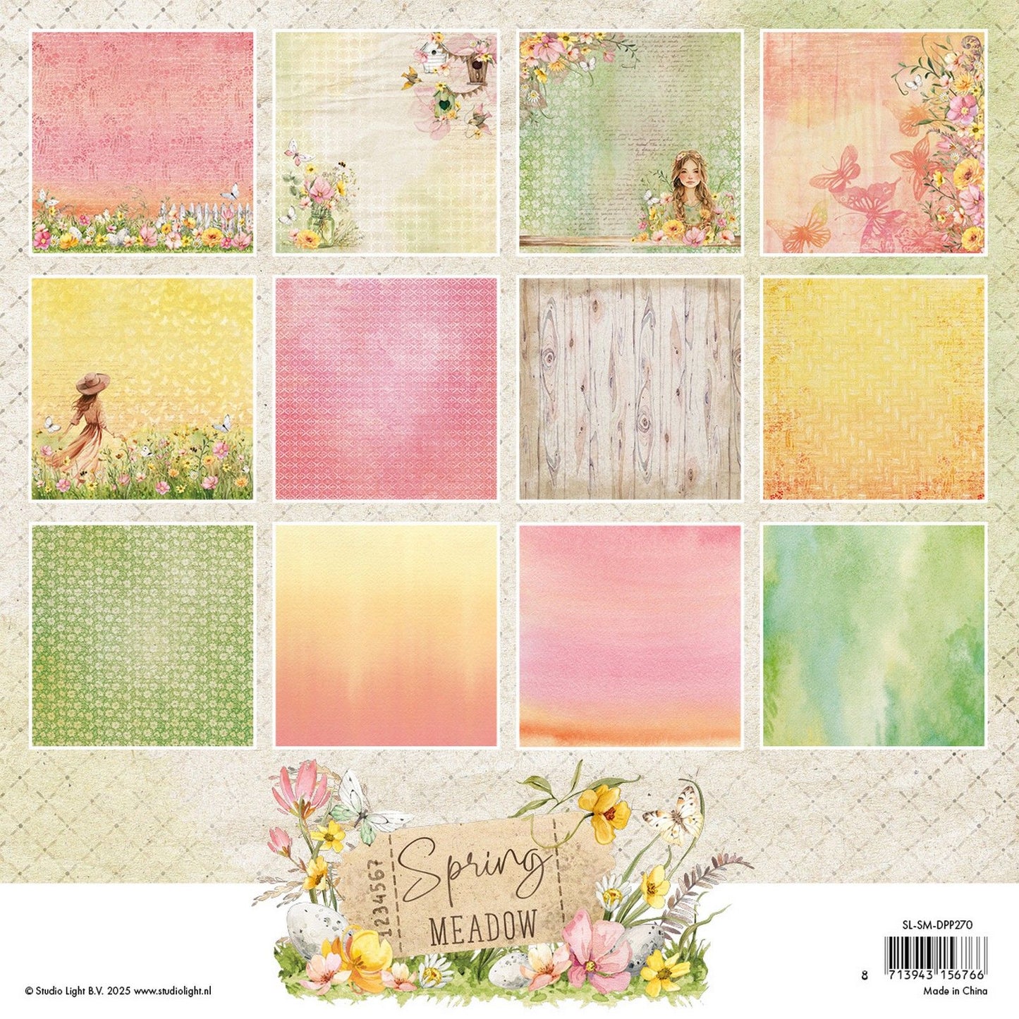 Studio Light • Papier de fond pour bloc de papier design Spring Meadow