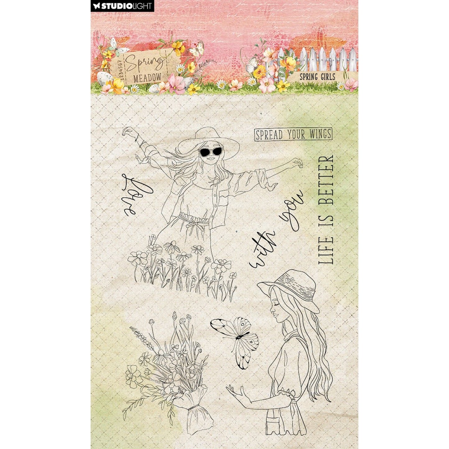 Studio Light • Spring Meadow Tampon transparent Spring Girls