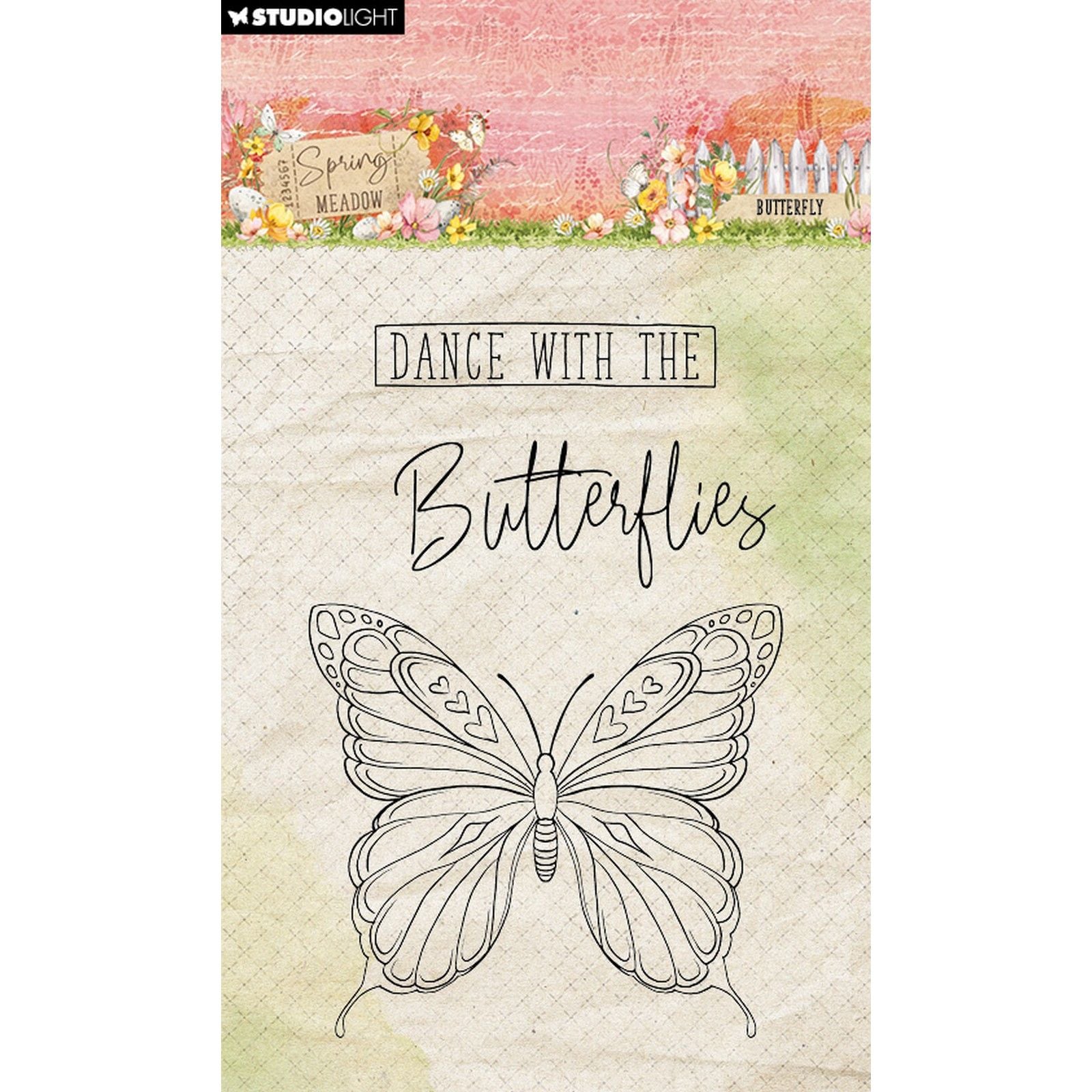 Studio Light • Papillon à tampon transparent Spring Meadow