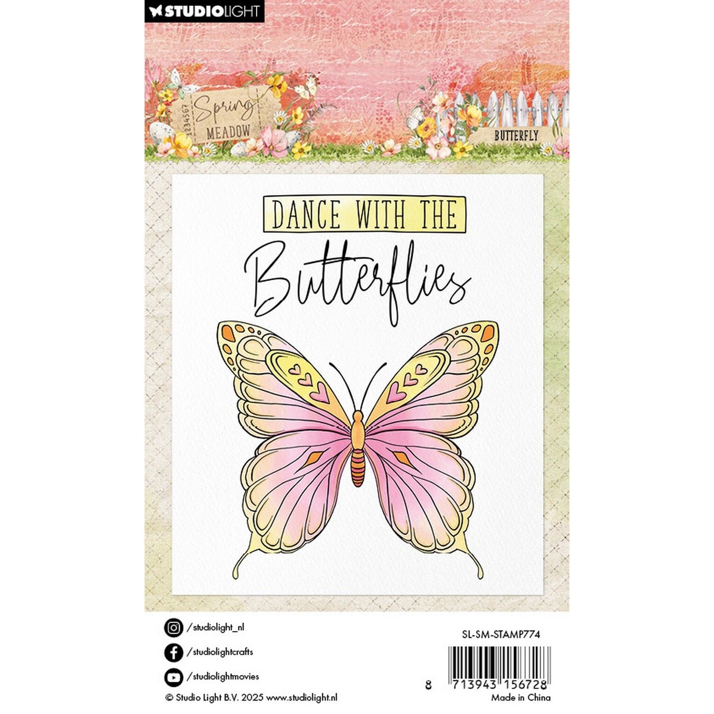 Studio Light • Papillon à tampon transparent Spring Meadow