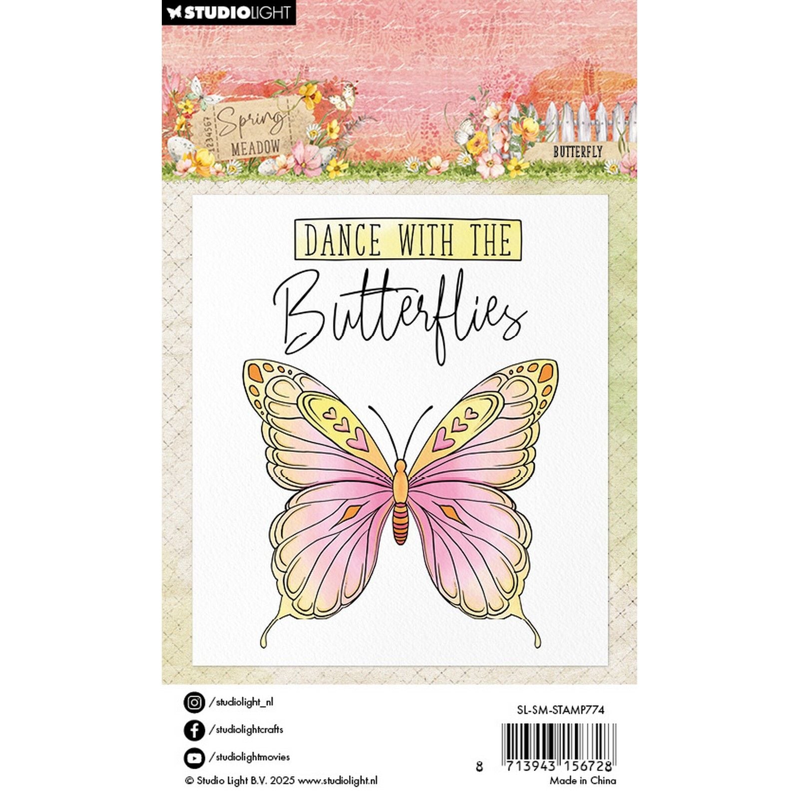 Studio Light • Papillon à tampon transparent Spring Meadow