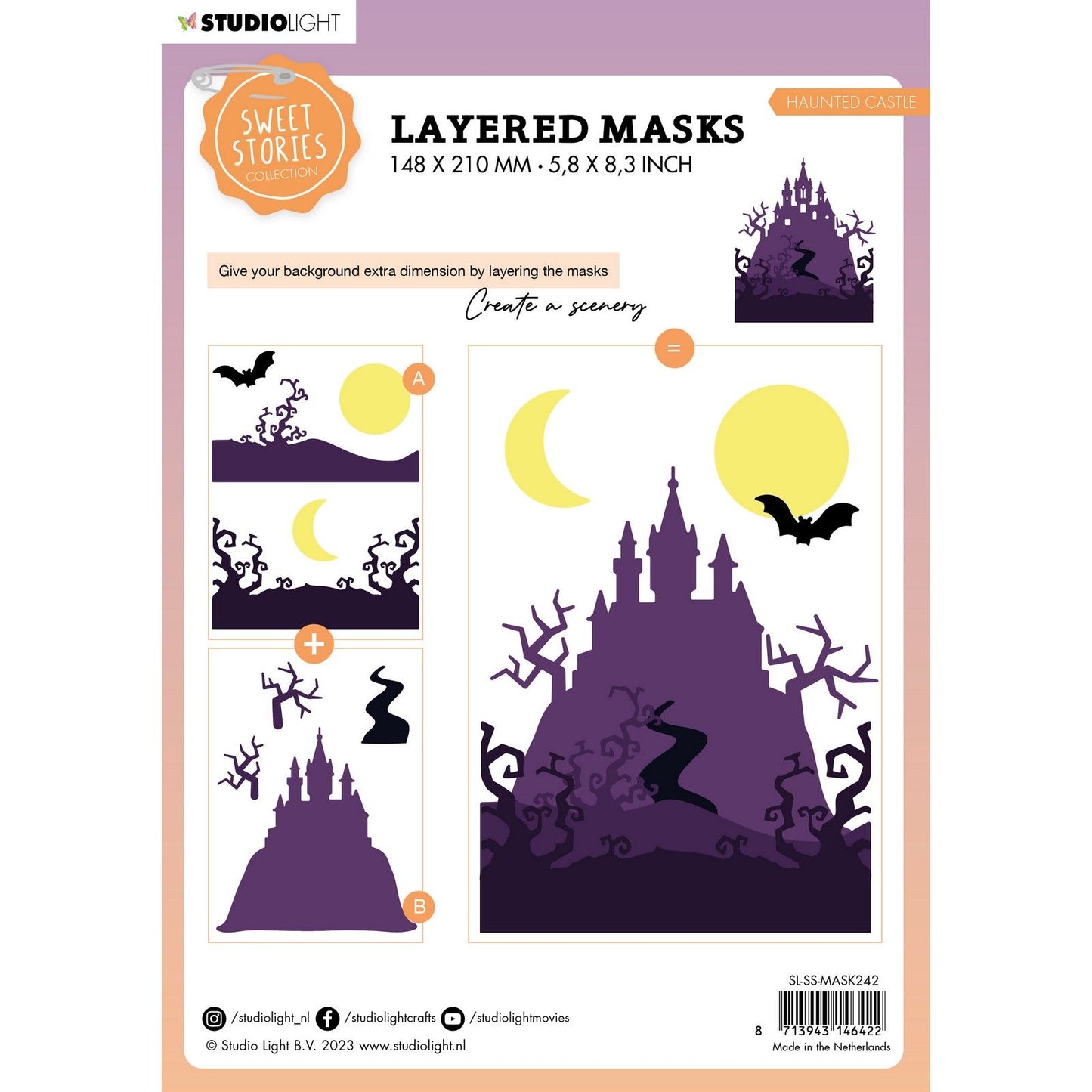 Lumière de studio • masque d'histoires douces château hanté