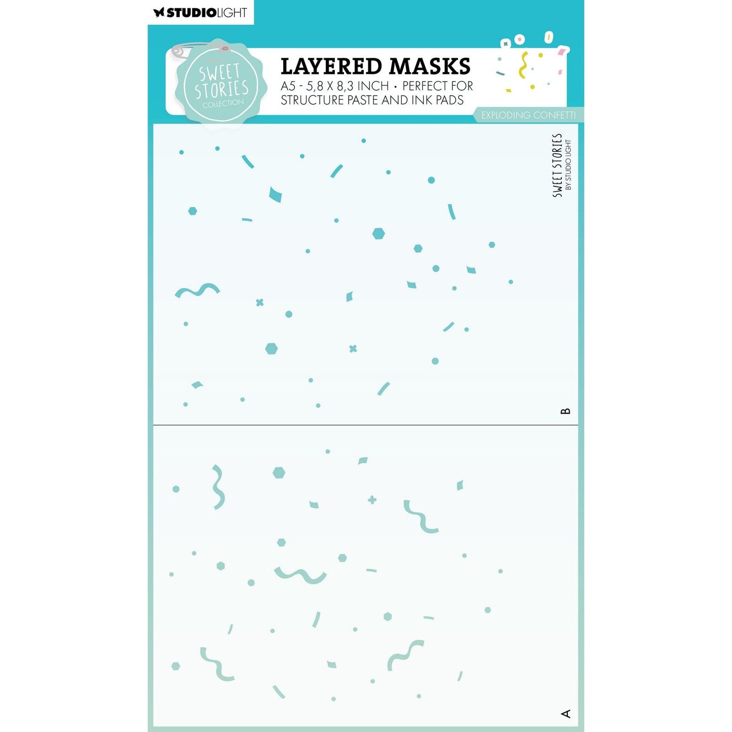Lumière de studio • Masque d'histoires douces, confettis explosifs