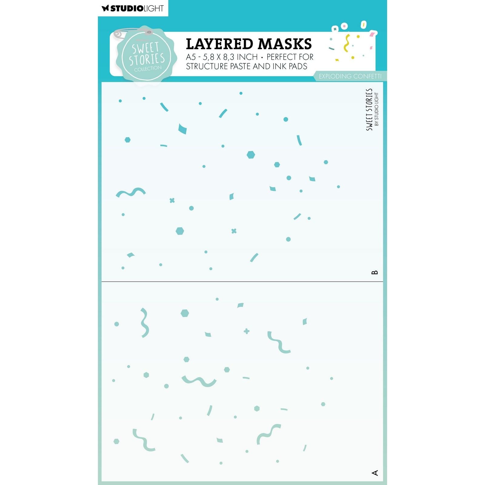 Lumière de studio • Masque d'histoires douces, confettis explosifs