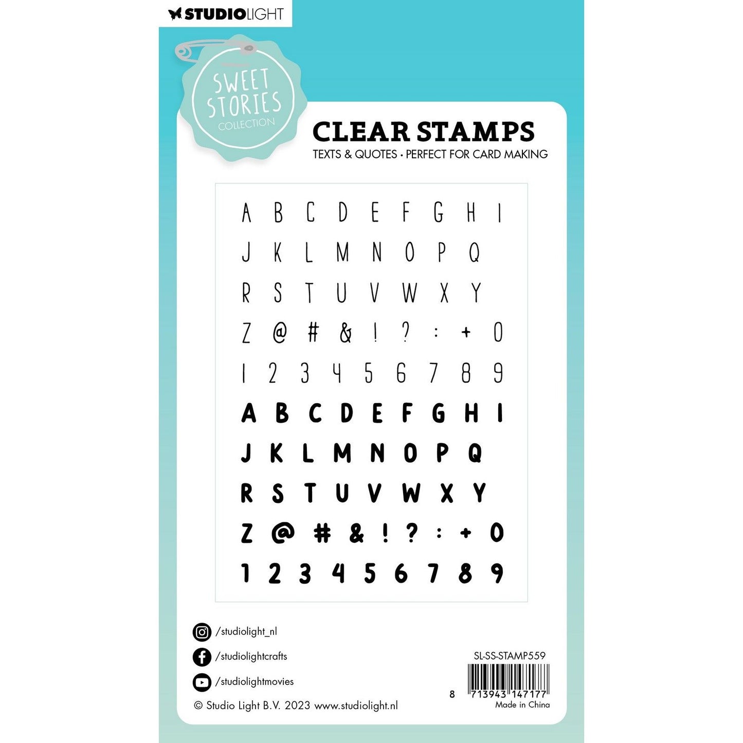 Studio Light • Alphabet de tampons transparents pour histoires douces