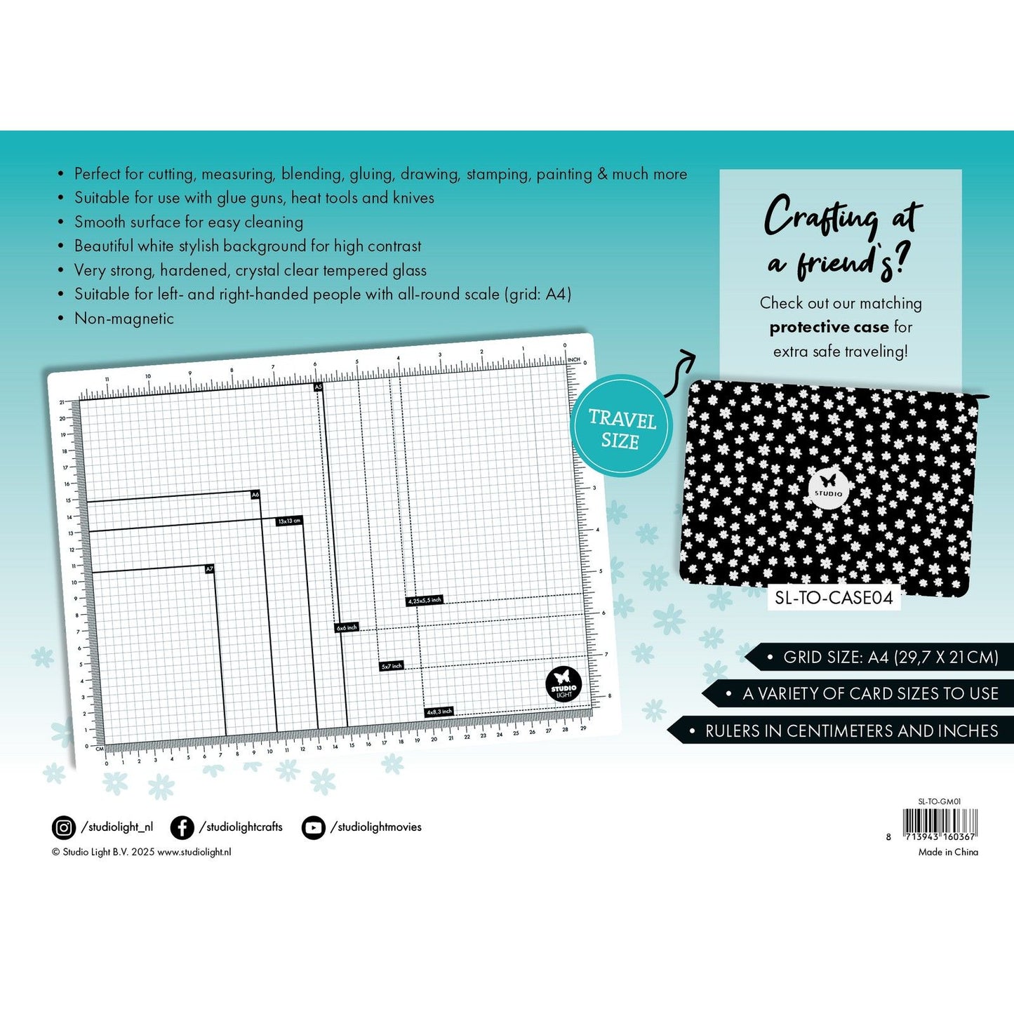 Lampe de studio • essentials verre mat a4 amagnétique