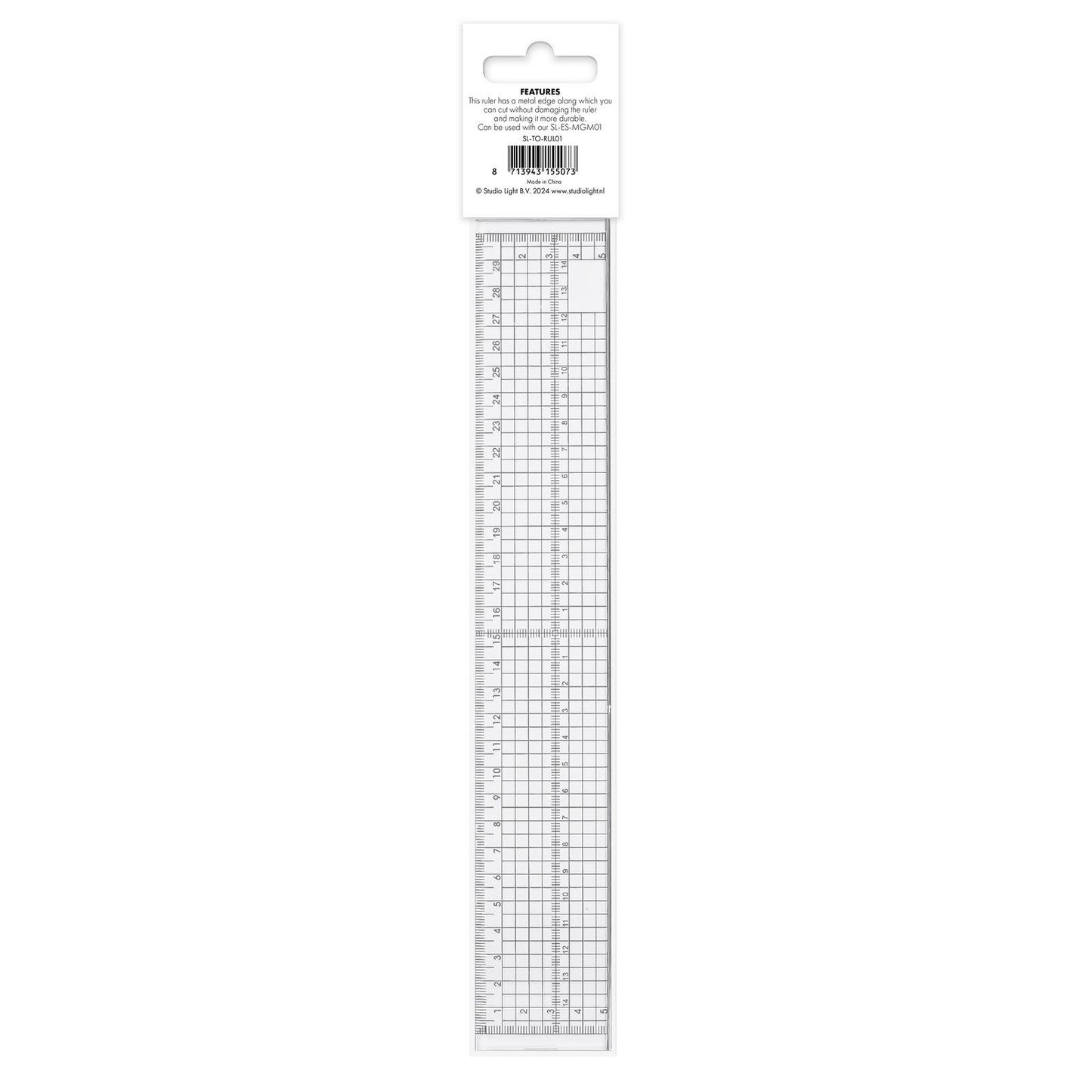 Lampe de studio • règle essentielle bord métal 30 cm