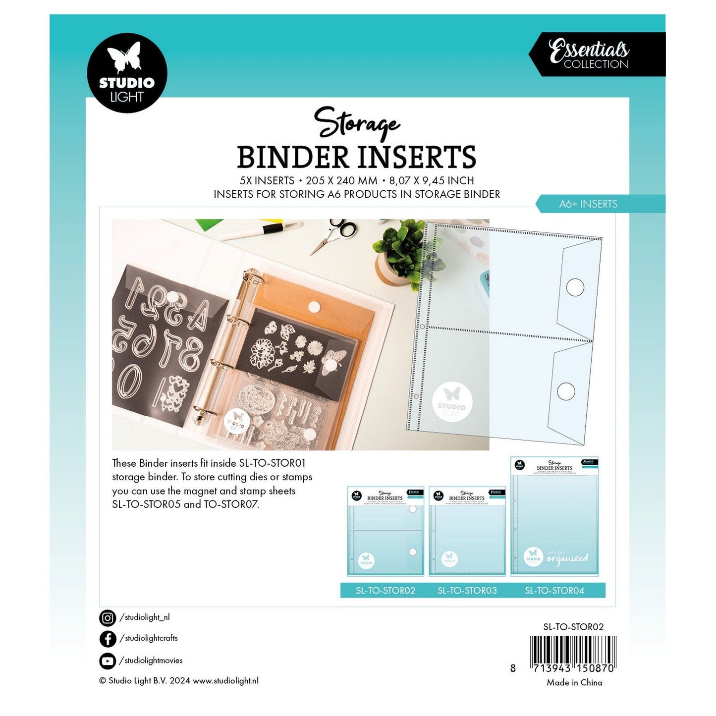 Studio light • inserts de rangement essentiels a6 5pcs