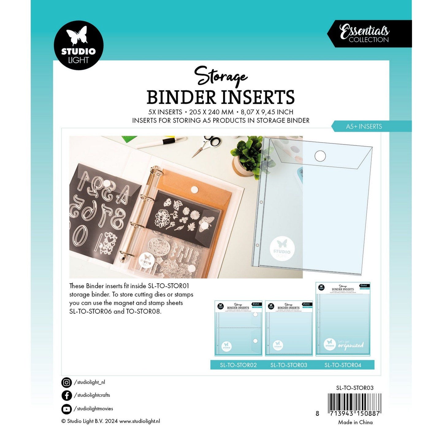 Studio light • inserts de rangement essentiels a5 5pcs