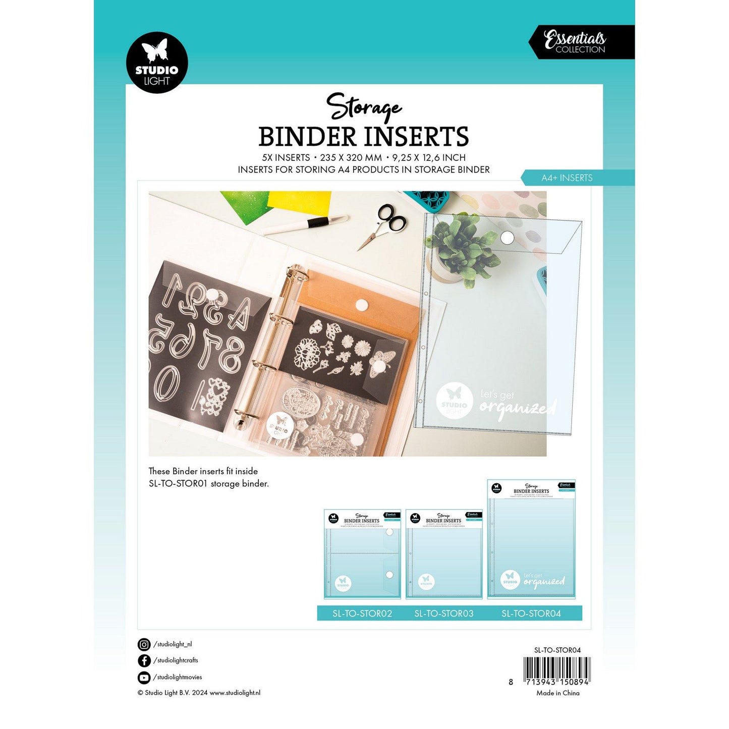 Studio light • inserts de rangement essentiels a4 5pcs