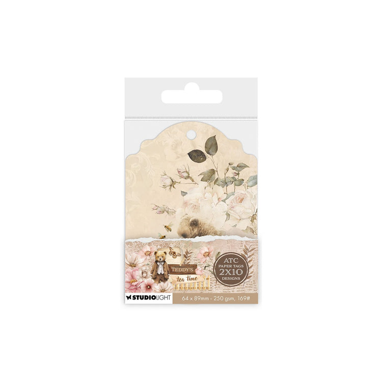 Lumière de studio • Étiquettes pour l'heure du thé de Teddy Étiquettes ATC