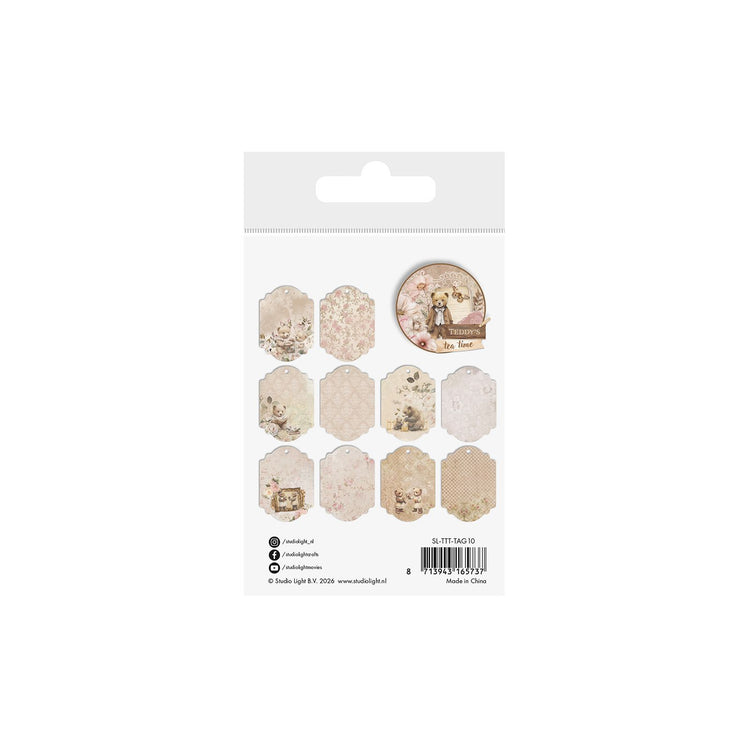 Lumière de studio • Étiquettes pour l'heure du thé de Teddy Étiquettes ATC
