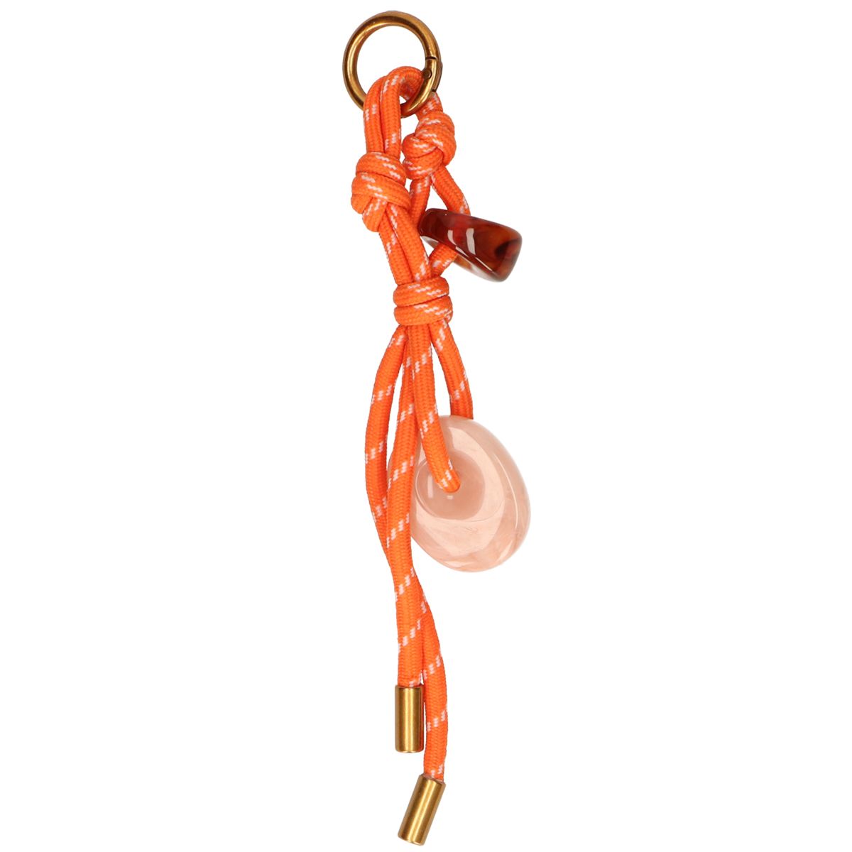 Bijou de sac Jvdl orange avec pierre rose