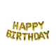 Guirlande ballon aluminium joyeux anniversaire or 40cm
