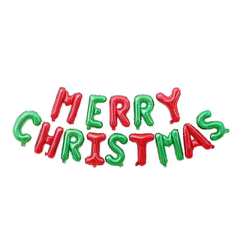 Guirlande ballon aluminium joyeux noël 40cm